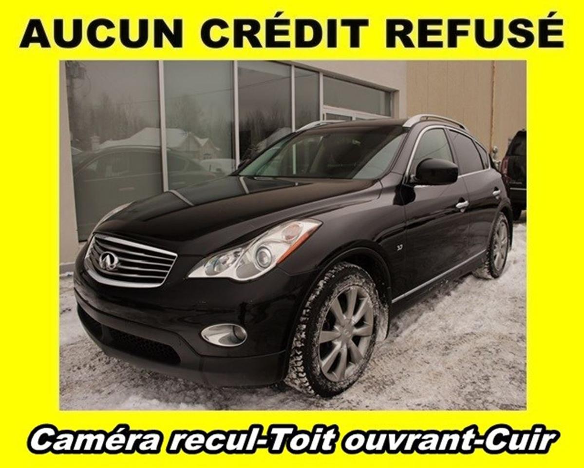 <a href=https://www.stjeromechevrolet.com/occasion/Infiniti-QX50-2014.html>https://www.stjeromechevrolet.com/occasion/Infiniti-QX50-2014.html</a>

**Rapport dhistorique + dinspection   **Véhicule disponible pour une DURÉE LIMITÉE  **Programme 100% approuvé et 0$ comptant UNIQUE (financement facile et rapide)  **APPROBATION en 10 minutes / 250 plans de financement disponibles  **Programme TRANQUILITÉ DESPRIT CERTIFIÉ et remise à neuf offert  **Prêt pour LIVRAISON IMMÉDIATE  **ON REPREND TOUT EN ÉCHANGE : Autos, camions, VTT, motos, motoneiges, bateaux, VR et plus  **Jusquà 35% DE PLUS que la valeur du marché pour votre échange  **LIVRAISON PARTOUT au Québec et au Canada  **Informez-vous! + de 500 AUTRES VÉHICULES et camions doccasion sur place. Plus de 6000 autres disponibles sur demande    **WE SPEAK ENGLISH TOO! SO DONT HESITATE TO CALL US OR TO COME SEE US    **Moteur 6 cyl. 3.7L  **Transmission automatique à 7 vitesses  **Traction intégrale   **Toit panoramique  **Sièges chauffants en cuir  **Climatisation  **Bluetooth  **Et beaucoup plus!    **3.7L 6 cylinder engine  **7-Speed automatic transmission  **All-Wheel-Drive  **Panoramic sunroof  **Heated leather seats  **A/C  **Bluetooth  **And much more!    **Certified CarProof report + inspection  **Vehicle available for a LIMITED TIME  **EXCLUSIVE 100% approved credit and $0 cash down Program (easy financing)  **BE APPROVED in 10 minutes / 250 financing plans  **Ready for FAST DELIVERY  **WE TAKE ALL TRADE-INS: cars, trucks, ATVS, snowmobiles, motorcycles, boats, RV and more.  **Up to 35% MORE for your trade-in  **DELIVERY EVERYWHERE in Quebec and Canada  **Contact us! More than 500 OTHER CARS, SUV and trucks available.    Nos conseillers certifiés et professionnels sauront vous offrir une expérience dachat personnalisée et conviviale pour lachat de votre nouveau véhicule. Certains accessoires additionnels en sus. Bien que nous ayons pris toutes les mesures raisonnables pour nous assurer de la précision des renseignements fournis, nous ne sommes pas responsables de toute erreur ou omission. Veuillez contre-vérifier les renseignements auprès de lun de nos experts. Dans le cas où un véhicule publié contiendrait des renseignements inexacts à cause dune erreur typographique, photographique, sur le prix ou autre, le concessionnaire se réserve le droit de refuser ou dannuler toute demande. Contactez-nous aussi pour en savoir plus sur nos rabais additionnels en concession.    Our certified and professional consultants will offer you a personalized and user-friendly purchasing experience for your new vehicle. Although we have taken all reasonable steps to ensure the accuracy of the information provided, we are not responsible for any errors or omissions. Please check with one of our experts. In the event that a published vehicle contains inaccurate information due to a typographical, photographic, price or other error, the dealer reserves the right to refuse or cancel any request. Contact us to learn more about our additional dealer discounts.