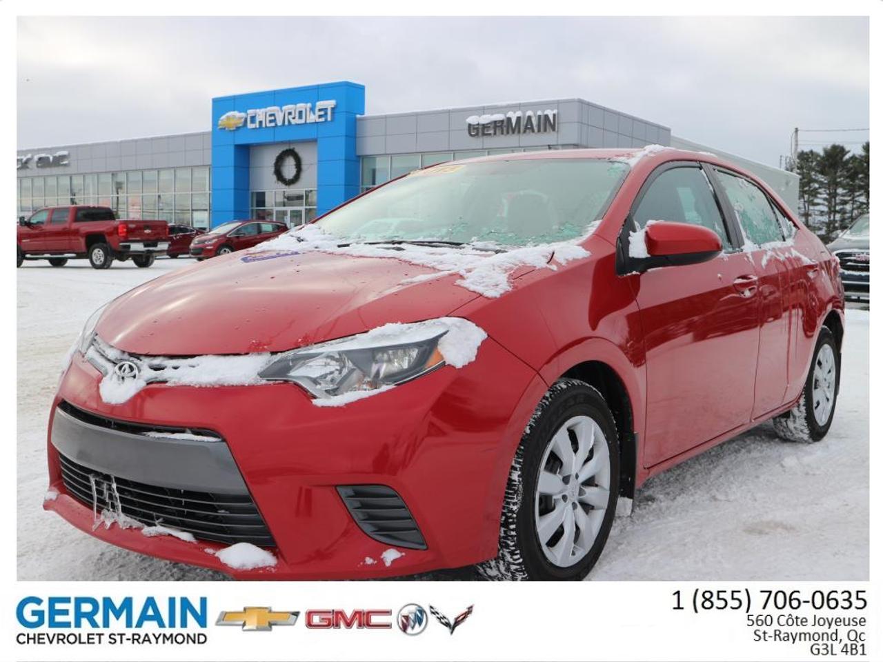 <a href=https://www.germainchevrolet.ca/occasion/Toyota-Corolla-2015.html>https://www.germainchevrolet.ca/occasion/Toyota-Corolla-2015.html</a>

VÉRIFIÉ ET TESTÉ EN 150 POINTS - MAINETANCE COMPLÈTE EFFECTUÉ PAR NOTRE ÉQUIPE DE PROFFESSIONELS AVEC PIÈCES DORIGINES - VENEZ NOUS VISITER ET ESSAYER VOTRE VÉHICULE -  OUVERT DE 8H30 À 21H. ET LE SAMEDI JUSQUÀ 15H.
GERMAIN CHEVROLET BUICK GMC, concessionnaire automobile neuf et usagé dans Portneuf. Voisin de St-Raymond Toyota, près de Location Sauvageau et Dion Moto!
