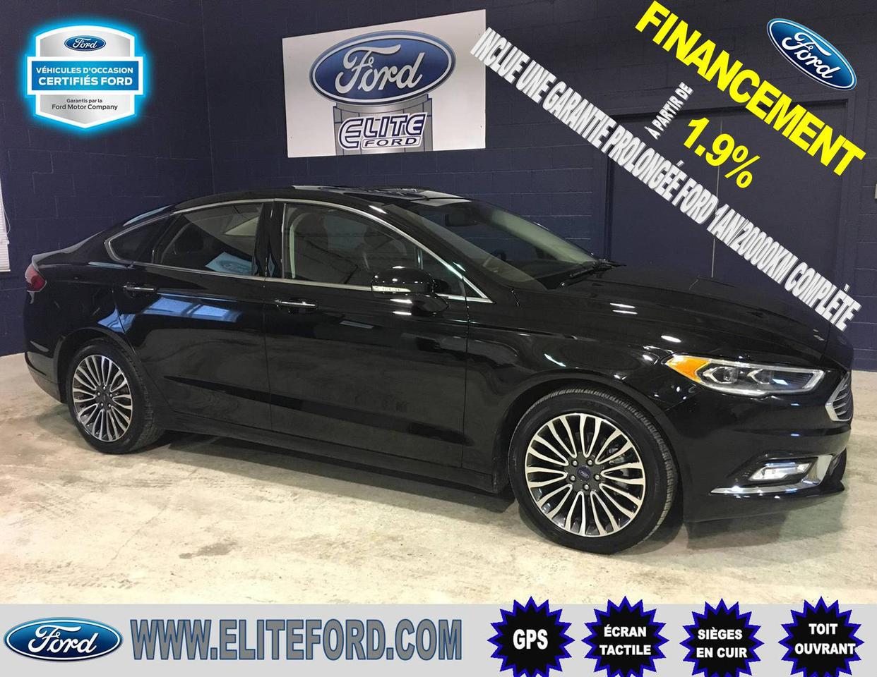 <a href=https://www.eliteford.com/occasion/Ford-Fusion-2017.html>https://www.eliteford.com/occasion/Ford-Fusion-2017.html</a>

FORD FUSION SE 2017, AWD, MOTEUR 2.0L, TRANSMISSION AUTOMATIQUE À 6 VITESSES, ÉCRAN TACTILE MY FORD TOUCH AVEC SYSTÈME DE NAVIGATION, SIÈGE EN CUIR CHAUFFANTS ET À RÉGLAGE ÉLECTRIQUE, TOIT OUVRANT, CAMÉRA DE RECUL, BLUETOOTH SYNC, SYSTÈME DE CLIMATISATION INDÉPENDANTE, *FINANCEMENT À PARTIR DE 1.9%*, PROGRAMME VÉHICULE d OCCASION CERTIFIÉ DISPONIBLE.   ÉLITE FORD DISPOSE D UN VASTE GAMME DE VOITURES, DE CAMIONS ET DE VUS D OCCASION, NOUS COMPTONS PLUS DE 70 VÉHICULES À NOTRE INVENTAIRE. LIVRAISON RAPIDE, FINANCEMENT DISPONIBLE, NOTRE CONCESSION EST FACILE d ACCÈS POUR LES GENS DE SAINT-JÉROME, SAINTE-AGATHE, LACHUTE, BLANVILLE, SAINTE-THÉRÈSE ET LAVAL. ÉLITE FORD VOUS GARANTIE UN SERVICE ADAPTÉ À VOS BESOINS ET DES REPRÉSENTANTS SANS PRESSION. TOUT NOS VÉHICULE ON ÉTÉ INSPECTÉ ET SONT VENDUS AVEC UNE GARANTIE DU MANUFACTURIER ET UNE PROLONGATION EST TOUJOURS DISPONIBLE. NOUS VOUS GARANTISSONS LE MEILLEUR PRIX POUR VOTRE VÉHICULE d ÉCHANGE. 
* Certaines conditions s appliquent détail en succursale.