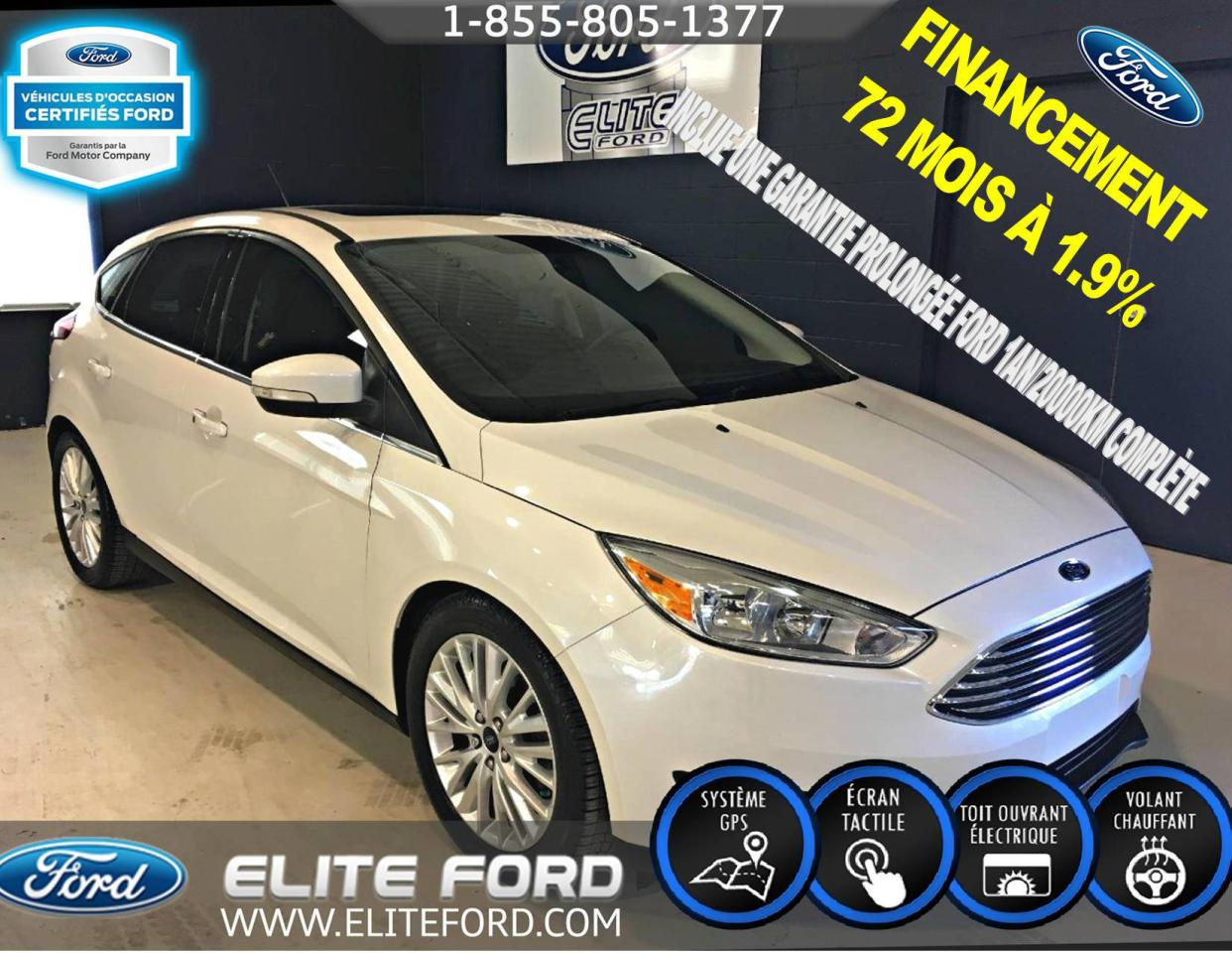 Used 2016 Ford Focus Titanium Cert. for sale in St-Jérôme, QC