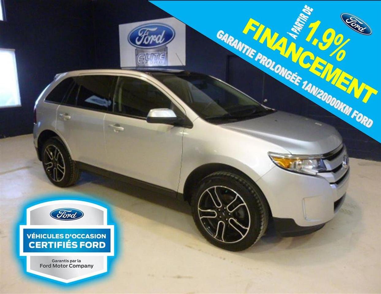 <a href=https://www.eliteford.com/occasion/Ford-Edge-2014.html>https://www.eliteford.com/occasion/Ford-Edge-2014.html</a>

*FINANCEMENT À PARTIR DE 1.9%*, PROGRAMME VÉHICULE DOCCASION CERTIFIÉ DISPONIBLE. SUPERBE FORD EDGE AVEC GROUPE SEL DÉCOR,MAGS DE 20 POUCES,INTÉRIEUR CUIR ET SUÈDE,SYSTÈME MY FORD TOUCH AVEC NAVIGATION ET SYNC DE FORD(BLUETOOTH)TOIT OUVRANT PANORAMIQUE, MOTEUR V6 3.5 LITRES,TRANSMISSION AUTOMATIQUE À 6 VITESSES,CAMÉRA DE RECUL,GROUPE ÉLECTRIQUE COMPLET,RAPPORT CARPROOF DISPONIBLE FINANCEMENT FACILE. SUPERBE VUS UN ESSAI VOUS EMBALLERA.  ÉLITE FORD DISPOSE DUN VASTE GAMME DE VOITURES, DE CAMIONS ET DE VUS DOCCASION, NOUS COMPTONS PLUS DE 70 VÉHICULES À NOTRE INVENTAIRE. LIVRAISON RAPIDE, FINANCEMENT DISPONIBLE, NOTRE CONCESSION EST FACILE DACCÈS POUR LES GENS DE SAINT-JÉROME, SAINTE-AGATHE, LACHUTE, BLANVILLE, SAINTE-THÉRÈSE ET LAVAL. ÉLITE FORD VOUS GARANTIE UN SERVICE ADAPTÉ À VOS BESOINS ET DES REPRÉSENTANTS SANS PRESSION. TOUT NOS VÉHICULE ON ÉTÉ INSPECTÉ ET SONT VENDUS AVEC UNE GARANTIE DU MANUFACTURIER ET UNE PROLONGATION EST TOUJOURS DISPONIBLE. NOUS VOUS GARANTISSONS LE MEILLEUR PRIX POUR VOTRE VÉHICULE DÉCHANGE.   * Certaines conditions sappliquent détail en succursale.