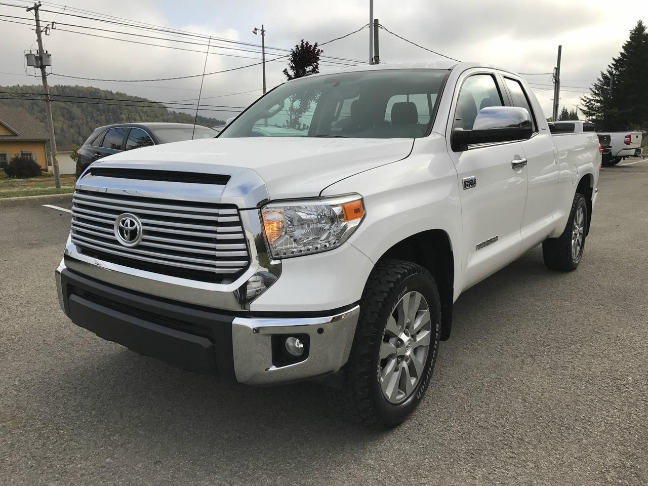 <a href=https://www.toyotasteagathe.com/occasion/Toyota-Tundra-2015.html>https://www.toyotasteagathe.com/occasion/Toyota-Tundra-2015.html</a>

WOW TRES RARE,
DISPONIBLE ICI CHEZ TOYOTA STE AGATHE
ACHETÉ ET ENTRETENU  ICI MEME NEUF BALANCE DE GARANTI TOYOTA 5/100 EXP 2020/04/14 des frais concessionnaire 399.00 en sus