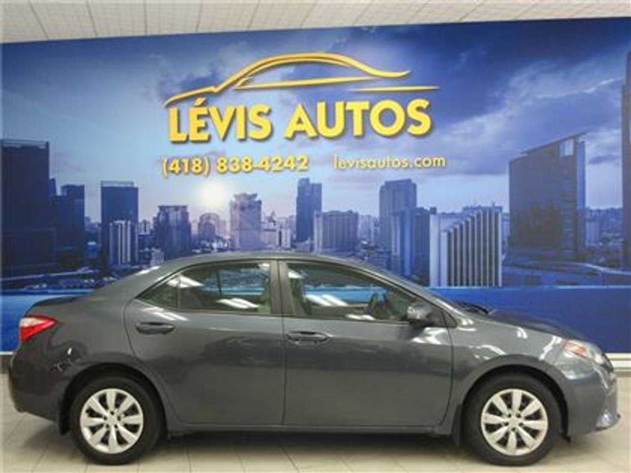 <a href=https://www.autoaubaine.com/Toyota-Corolla-c6986011.html>https://www.autoaubaine.com/Toyota-Corolla-c6986011.html</a>

TOYOTA COROLLA LE AUTOMATIQUE 2014 AVEC SEULEMENT 93400 KM CERTIFIÉ ET NAYANT JAMAIS ÉTÉ ACCIDENT, MOTEUR 1.8L TRÈS FIABLE, ÉCONOMIQUE ET DEXCELLENTE RÉPUTATION, TRANSMISSION AUTOMATIQUE, ROUE SUR PNEUS DÉTÉ 16 POUCES, CAMÉRA DE RECUL, AIR CLIMATISÉ, GROUPE ÉLECTRIQUE COMPLET, SIÈGES AVANT CHAUFFANT, CRUISE CONTROL, LECTEUR CD MP3 AVEC PRISE AUXILIAIRE/USB ET COMMANDE AU VOLANT, VOLANT AJUSTABLE ET TÉLESCOPIQUE, RPM, FREIN ABS, TÉLÉVÉROUILLAGE, ALARME. VÉHICULE TRÈS PROPRE ET EN PARFAITE CONDITION MÉCANIQUE !! BALANCE DE GARANTIE TOYOTA DE 5 ANS OU 100000 KM MOTOPROPULSEUR FINISSANT LE 13 NOVEMBRE 2018 (GARANTIE PROLONGÉ DISPONIBLE À TRÈS BAS PRIX) TAUX DE FINANCEMENT À PARTIR DE SEULEMENT 4.99% !! VENEZ LE VOIR ET EN FAIRE UNE ESSAIE ROUTIER !! POUR PLUS DINFO CELL : 418-554-7565/418-838-4242. NOUS SOMMES SITUÉ AU 4585 BOULEVARD GUILLAUME-COUTURE LÉVIS G6W-6M6 !! LE PLUS GRAND CHOIX DE VÉHICULE USAGE A LEVIS !! AU PLAISIR DE VOUS SERVIR !! WWW.LEVISAUTOS.COM !!