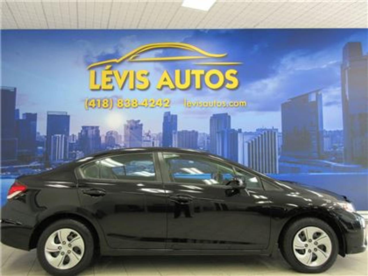 <a href=https://www.autoaubaine.com/Honda-Civic-c7020181.html>https://www.autoaubaine.com/Honda-Civic-c7020181.html</a>

HONDA CIVIC 2014 LX NOIR AIR CLIMATISÉ SIÈGES CHAUFFANTS/BLUETOOTH AVEC SEULEMENT 86000 KM CERTIFIÉ ET NAYANT JAMAIS ÉTÉ ACCIDENTÉ (RAPPORT CARPROOF DISPONIBLE) MOTEUR 1.8 LITRES OFFRANT UNE EXCELLENTE PUISSANCE EN PLUS DÊTRE LE PLUS ÉCONOMIQUE DE SA CATÉGORIE ET DURABLE. TRANSMISSION AUTOMATIQUE, ROUES DACIER AVEC ENJOLIVEURS SUR PNEUS DHIVER, INTÉRIEUR EN TISSU CHAUFFANT, MIROIRS CHAUFFANTS, BLUETOOTH, ORDINATEUR DE ROUTE, AIR-CLIMATISÉ, CRUISE CONTROL, LECTEUR CD MP3 AVEC PRISE AUXILIAIRE/SIRIUS ET USB, VOLANT AJUSTABLE ET TÉLESCOPIQUE, GROUPE ÉLECTRIQUE COMPLET, RPM, FREIN ABS, TÉLÉ-VERROUILLAGE, ALARME, ANTI-PATINAGE. BALANCE DE GARANTIE HONDA DE 5 ANS OU 100000 KM MOTOPROPULSEUR FINISSANT LE 15 AVRIL 2018 (GARANTIE PROLONGÉ DISPONIBLE À PRIX IMBATTABLE AVEC LE CAA ET PPP) TAUX DE FINANCEMENT À PARTIR DE SEULEMENT 4.69%. VÉHICULE EXTRÊMEMENT PROPRE ET BIEN ENTRETENUE À VOIR ABSOLUMENT! POUR PLUS DINFOS, CELL:418-554-7565/418-838-4242. NOUS SOMMES SITUÉ AU 4585 BOULEVARD GUILLAUME-COUTURE LÉVIS G6W-6M6.LE PLUS GRAND CHOIX DE VÉHICULES USAGÉS À LÉVIS. AU PLAISIR DE VOUS SERVIR. VISITEZ NOTRE SITE INTERNET WWW.LEVISAUTOS.COM