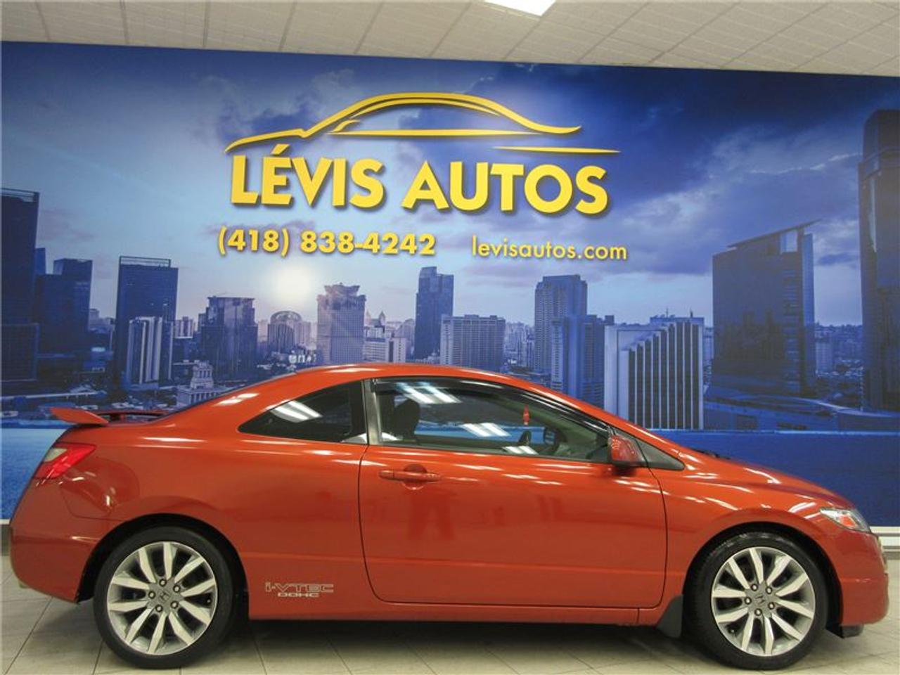 <a href=https://www.autoaubaine.com/Honda-Civic-c7026333.html>https://www.autoaubaine.com/Honda-Civic-c7026333.html</a>

HONDA CIVIC SI COUPÉ 2010 ORANGE AVEC SEULEMENT 118700 KM CERTIFIÉ (RAPPORT CARPROOF DISPONIBLE) MOTEUR 2.0 LITRES VTEC DEXCELLENTE RÉPUTATION OFFRANT UNE TRÈS BONNE PUISSANCE TOUT EN ÉTANT DURABLE ET TRÈS ÉCONOMIQUE. TRANSMISSION 6 VITESSES MANUELLE. MAGS 17 POUCES SUR PNEUS DÉTÉ, INTÉRIEUR EN TISSU, TOIT OUVRANT ÉLECTRIQUE, PHARES ANTI-BROUILLARD, ORDINATEUR DE BORD, COMMANDE AU VOLANT, AIR-CLIMATISÉ, CRUISE CONTROL, LECTEUR CD MP3/AUXILIAIRE, BLUETOOTH, GROUPE ÉLECTRIQUE COMPLET, MIROIRS ÉLECTRIQUES ET CHAUFFANTS, VOLANT AJUSTABLE ET TÉLESCOPIQUE, RPM, FREIN ABS, TÉLÉ-VERROUILLAGE, ALARME, ANTI-PATINAGE. GARANTIE DE 1 MOIS OU 1700 KM MOTOPROPULSEUR (GARANTIE PROLONGÉ DISPONIBLE À PRIX IMBATTABLE AVEC LE CAA ET PPP) TAUX DE FINANCEMENT À PARTIR DE SEULEMENT 4.69%. VÉHICULE EXTRÊMEMENT PROPRE ET BIEN ENTRETENUE AYANT UN TRÈS BEAU LOOK À VOIR ABSOLUMENT! POUR PLUS DINFOS CELL:418-554-7565/418-838-4242. NOUS SOMMES SITUÉ AU 4585 BOULEVARD GUILLAUME-COUTURE LÉVIS G6W-6M6.LE PLUS GRAND CHOIX DE VÉHICULES USAGÉS À LÉVIS. AU PLAISIR DE VOUS SERVIR! VISITEZ NOTRE SITE INTERNET WWW.LEVISAUTOS.COM