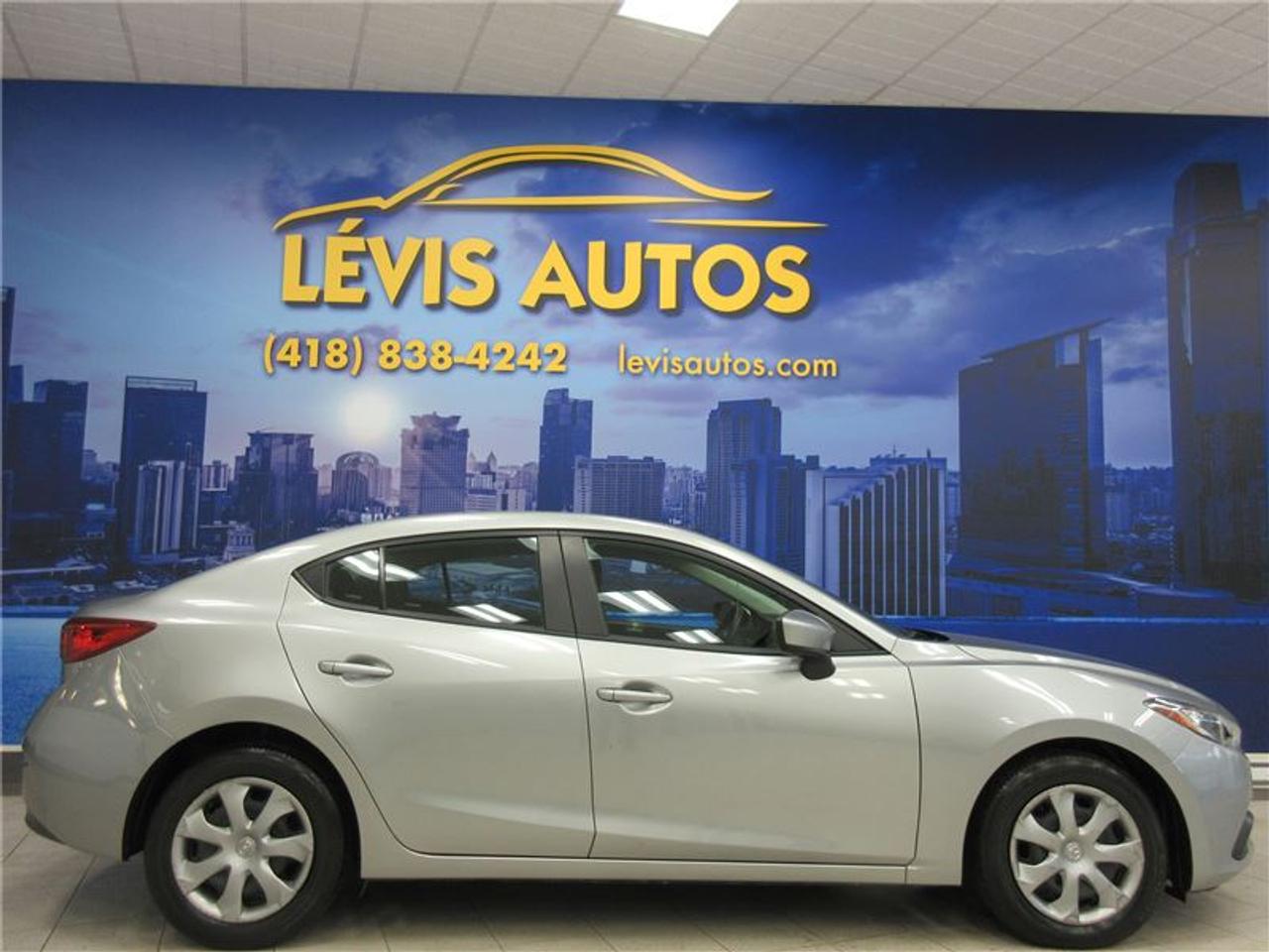 <a href=https://www.autoaubaine.com/Mazda-3-c7026335.html>https://www.autoaubaine.com/Mazda-3-c7026335.html</a>

MAZDA 3 2015 GX SKYACTIV AIR CLIMATISÉ BLUETOOTH AVEC SEULEMENT 49000 KM CERTIFIÉ (UNIQUE PROPRIÉTAIRE, RAPPORT CARPROOF DISPONIBLE) MOTEUR 2.0 LITRES SKYACTIV DEXCELLENTE RÉPUTATION OFFRANT UNE TRÈS BONNE PUISSANCE EN PLUS DÊTRE EXTRÊMEMENT ÉCONOMIQUE. TRANSMISSION 6 VITESSES MANUELLE, AIR CLIMATISÉ, ROUE DACIER SUR PNEUS ÉTÉ (POSSIBILITÉ DE PNEUS HIVER NEUF AU MONTANT DE 350 $) LECTEUR CD MP3 AVEC PRISE AUXILIAIRE, BLUETOOTH, VOLANT AJUSTABLE ET TÉLESCOPIQUE, GROUPE ÉLECTRIQUE COMPLET, ENTRÉE ET DÉMARRAGE SANS CLEF/PUSH-START, ORDINATEUR DE BORD, RPM, FREIN ABS. BALANCE DE GARANTIE MAZDA 5 ANS OU 100000 KM MOTOPROPULSEUR FINISSANT LE 1 MAI 2020 (GARANTIE PROLONGÉ DISPONIBLE À PRIX IMBATTABLE AVEC LE CAA ET PPP) TAUX DE FINANCEMENT À PARTIR DE SEULEMENT 4.69%. VÉHICULE EXTRÊMEMENT PROPRE A VOIR ABSOLUMENT! POUR PLUS DINFOS CELL:418-554-7565/418-838-4242. NOUS SOMMES SITUÉ AU 4585 BOULEVARD GUILLAUME-COUTURE LÉVIS G6W-6M6.LE PLUS GRAND CHOIX DE VÉHICULES USAGÉS À LÉVIS. AU PLAISIR DE VOUS SERVIR! VISITEZ NOTRE SITE INTERNET WWW.LEVISAUTOS.COM