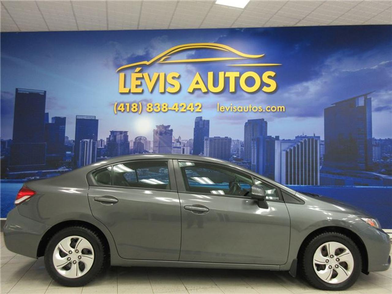 <a href=https://www.autoaubaine.com/Honda-Civic-c7023538.html>https://www.autoaubaine.com/Honda-Civic-c7023538.html</a>

HONDA CIVIC 2013 LX SIÈGES CHAUFFANTS/BLUETOOTH AVEC 90900 KM CERTIFIÉ (RAPPORT CARPROOF DISPONIBLE) MOTEUR 1.8 LITRES OFFRANT UNE EXCELLENTE PUISSANCE EN PLUS DÊTRE LE PLUS ÉCONOMIQUE DE SA CATÉGORIE ET TRÈS DURABLE. ROUES DACIER SUR PNEUS DHIVER EN EXCELLENTE CONDITION, TRANSMISSION AUTOMATIQUE, INTÉRIEUR EN TISSU CHAUFFANT, MIROIRS CHAUFFANTS, BLUETOOTH, ORDINATEUR DE ROUTE, AIR-CLIMATISÉ, CRUISE CONTROL, LECTEUR CD MP3 AVEC PRISE AUXILIAIRE ET USB, VOLANT AJUSTABLE ET TÉLESCOPIQUE, GROUPE ÉLECTRIQUE COMPLET, RPM, FREIN ABS, TÉLÉ-VERROUILLAGE, ALARME, ANTI-PATINAGE. BALANCE DE GARANTIE HONDA DE 5 ANS OU 100000 KM MOTOPROPULSEUR FINISSANT LE 31 JANVIER 2019 (GARANTIE PROLONGÉ DISPONIBLE À PRIX IMBATTABLE AVEC LE CAA ET PPP) TAUX DE FINANCEMENT À PARTIR DE SEULEMENT 4.69%. VÉHICULE VRAIMENT TRÈS PROPRE ET BIEN ENTRETENUE À VOIR ABSOLUMENT! POUR PLUS DINFOS CELL:418-554-7565/418-838-4242. NOUS SOMMES SITUÉ AU 4585 BOULEVARD GUILLAUME-COUTURE LÉVIS G6W-6M6.LE PLUS GRAND CHOIX DE VÉHICULES USAGÉS À LÉVIS. AU PLAISIR DE VOUS SERVIR! VISITEZ NOTRE SITE INTERNET WWW.LEVISAUTOS.COM