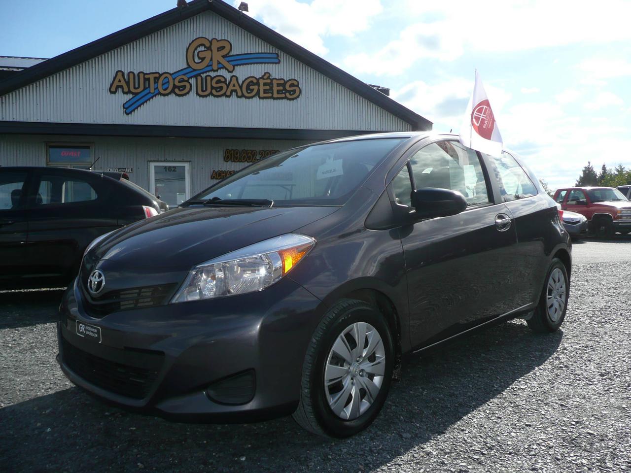 <a href=https://www.autoaubaine.com/Toyota-Yaris-c6925373.html>https://www.autoaubaine.com/Toyota-Yaris-c6925373.html</a>

Manuelle, volant ajustable, verrouillage électrique, contrôle de traction, Bluetooth, prise auxiliaire et USB, 5 passagers, 2 portes et siège conducteur ajustable. 
FINANCEMENT ET CRÉDIT ALTERNATIF DISPONIBLE
Pour nous joindre par téléphone au 819-832-2952, par message texte au 819-212-3636 ou au www.grautosusagees.com
