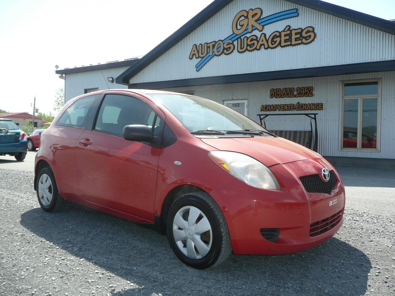 <a href=https://www.autoaubaine.com/Toyota-Yaris-c6813960.html>https://www.autoaubaine.com/Toyota-Yaris-c6813960.html</a>

Manuelle, 2 portes, A/C, verrouillage électrique, miroirs électrique, fenêtres électrique, volant ajustable et 5 passagers.
*VGA/RECONSTRUIT*
Pour nous joindre par téléphone au 819-832-2952, par message texte au 819-212-3636 ou sur www.grautosusagees.com