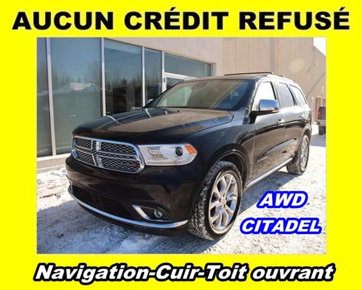 <a href=https://www.stjeromeautodepot.com/occasion/Dodge-Durango-2016.html>https://www.stjeromeautodepot.com/occasion/Dodge-Durango-2016.html</a>

**Version Citadel 7 passagers    **Intérieur en cuir    **Toit ouvrant    **Système de navigation    **Caméra de recul    **Connexion Bluetooth / Mains libres    **Jantes aluminium    **Ensemble remorquage    **Sièges chauffants    **Centre multimédia UConnect / Écran tactile 6 po    **Commandes audio au volant    **Groupe électrique complet    **Climatiseur    **Régulateur de vitesse    **Télédéverrouillage    **Prises de courant 12V    **Ports USB    **Et beaucoup plus!            **ENGLISH DESCRIPTION BELOW**        **RAPPORT DHISTORIQUE + DINSPECTION CERTIFIÉ    **OFFERT POUR UNE DURÉE LIMITÉE    **PROGRAMME 100% APPROUVÉ UNIQUE + FINANCEMENT FACILE    **APPROBATION EN 10 MINUTES / 250 PLANS DE FINANCEMENT DISPONIBLES    **PRÊT POUR LIVRAISON IMMÉDIATE    **JUSQUÀ 2000$ DE PLUS POUR VOTRE ÉCHANGE. NOUS VOULONS LACHETER!    **LIVRAISON PARTOUT AU QUÉBEC ET AU CANADA    **INFORMEZ-VOUS! + DE 500 AUTRES VÉHICULES ET CAMIONS DOCCASION SUR PLACE. PLUS DE 6000 DISPONIBLES SUR DEMANDE.        **Version Citadel 7 passagers    **Leather interior    **Sunroof    **Navigation system    **Rear camera    **Bluetooth connection / Hands-free device    **Aluminium Mags    **Towing assembly    **Heated seats    **Mounted steering wheels audio controls    **UConnect Multimedia Center / 6 inch touch screen    **Power windows    **A/C clean system    **Cruise control    **Remote keyless entry    **12V power outlets    **USB ports    **And much more!        **CARPROOF + INSPECTION CERTIFIED REPORT    **LIMITED OFFER    **100% APPROVED CREDIT PROGRAM / EASY FINANCING    **10 MINUTES APPROVAL / 250 FINANCING PLANS    **READY FOR INSTANT DELIVERY    **UP TO $2000 MORE FOR YOUR TRADE-IN. WE WANT IT!    **DELIVERY EVERYWHERE IN QUEBEC AND CANADA    **CONTACT US! MORE THAN 500 OTHER CARS, SUV AND TRUCKS AVAILABLE.        Nos conseillers certifiés et professionnels sauront vous offrir une expérience dachat personnalisée et conviviale pour lachat de votre nouveau véhicule. Certains accessoires additionnels en sus. Bien que nous ayons pris toutes les mesures raisonnables pour nous assurer de la précision des renseignements fournis, nous ne sommes pas responsables de toute erreur ou omission. Veuillez contre-vérifier les renseignements auprès de lun de nos experts. Dans le cas où un véhicule publié contiendrait des renseignements inexacts à cause dune erreur typographique, photographique, sur le prix ou autre, le concessionnaire se réserve le droit de refuser ou dannuler toute demande. Contactez-nous aussi pour en savoir plus sur nos rabais additionnels en concession.        Modéle disponible RT, SXT, HELL CAT, SRT, V6, NAVIGATION, GROUPE REMORQUAGE,