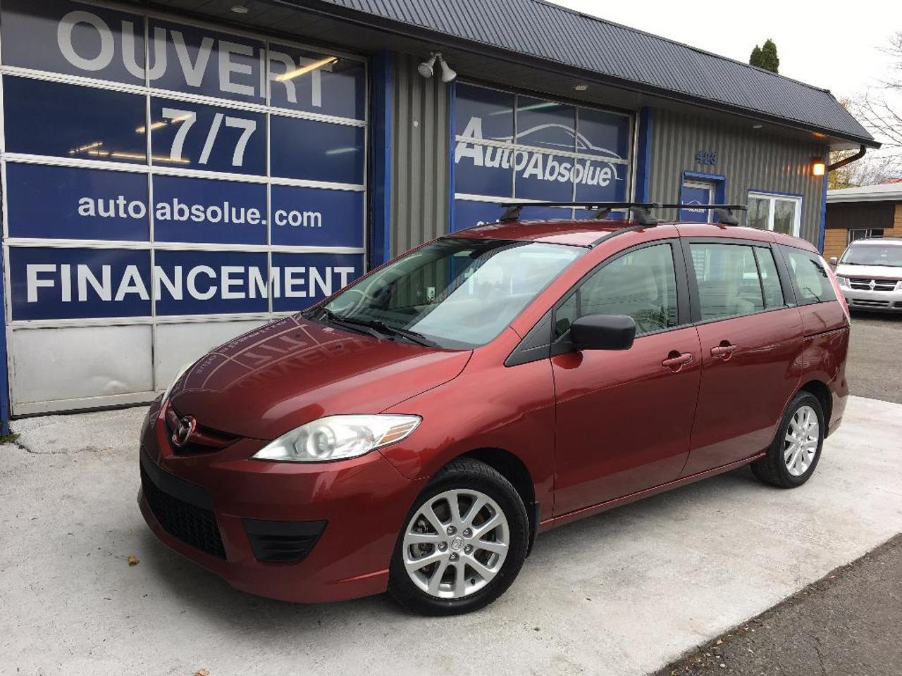 <a href=https://www.autoaubaine.com/Mazda-5-c6954135.html>https://www.autoaubaine.com/Mazda-5-c6954135.html</a>

Bienvenue chez Auto Absolue où vous trouverez les véhicules au prix les plus compétitifs point final! Situé au 423 Chemin de la Grande-Côte à Boisbriand J7G 1A8. Sortie 19 de lautoroute 15 sortie 20 de lautoroute 13 et 2 kilomètres au sud de la 640! À 10 min de Montréal 2 minutes du Faubourg Boisbriand et à une seule sortie de Laval! Plus de 80 véhicules en inventaire. Membre AMVOQ Financement 1ere 2e et 3e chance au crédit. Tous les véhicules sont inspectés reconditionnés et garanties. Veuillez contacter Alexis au 514-795-0596 ou sans frais 1 888 414-9667 Trouvez nous aussi sur Facebook http://www.facebook.com/autoabsolue ou http://www.autoabsolue.com / CERTAINES CONDITIONS SAPPLIQUENT Welcome at Auto Absolue where you will find cars at the best price possible. Located at 423 chemin de la Grande-Côte in Boisbriand J7G 1A8. Exit 19 from the highway 15 exit 20 from the highway 13 and 2 kilometers south of the 640! 10 minutes away from montreal 2 minutes from the Faubourg Boisbriand and only one exit from Laval! More than 80 cars in stock. Member of the AMVOQ Financing 1st 2nd and 3rd chance credit. All of our cars are inspected reconditioned and warrantied. Please join Alexis at 514-795-0596 or free of charge 1 888 414-9667 Also Find us on Facebook http://www.facebook.com/autoabsolue or http://www.autoabsolue.com / SOME CONDITIONS MAY APPLY