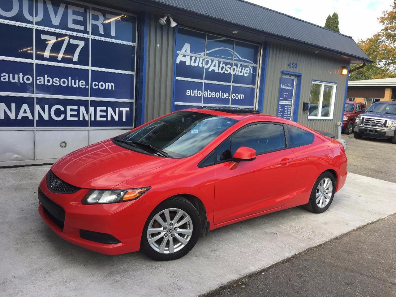 <a href=https://www.autoaubaine.com/Honda-Civic-c6961680.html>https://www.autoaubaine.com/Honda-Civic-c6961680.html</a>

Faites vite!! Toit + mag!!
Bienvenue chez Auto Absolue où vous trouverez les véhicules au prix les plus compétitifs point final! Situé au 423 Chemin de la Grande-Côte à Boisbriand J7G 1A8. Sortie 19 de lautoroute 15 sortie 20 de lautoroute 13 et 2 kilomètres au sud de la 640! À 10 min de Montréal 2 minutes du Faubourg Boisbriand et à une seule sortie de Laval! Plus de 80 véhicules en inventaire. Membre AMVOQ Financement 1ere 2e et 3e chance au crédit. Tous les véhicules sont inspectés reconditionnés et garanties. Veuillez contacter Alexis au 514-795-0596 ou sans frais 1 888 414-9667 Trouvez nous aussi sur Facebook http://www.facebook.com/autoabsolue ou http://www.autoabsolue.com / CERTAINES CONDITIONS SAPPLIQUENT Welcome at Auto Absolue where you will find cars at the best price possible. Located at 423 chemin de la Grande-Côte in Boisbriand J7G 1A8. Exit 19 from the highway 15 exit 20 from the highway 13 and 2 kilometers south of the 640! 10 minutes away from montreal 2 minutes from the Faubourg Boisbriand and only one exit from Laval! More than 80 cars in stock. Member of the AMVOQ Financing 1st 2nd and 3rd chance credit. All of our cars are inspected reconditioned and warrantied. Please join Alexis at 514-795-0596 or free of charge 1 888 414-9667 Also Find us on Facebook http://www.facebook.com/autoabsolue or http://www.autoabsolue.com / SOME CONDITIONS MAY APPLY