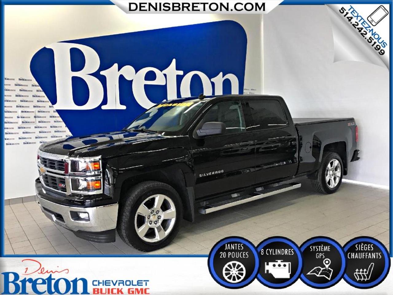 <a href=https://www.denisbreton.com/occasion/Chevrolet-Silverado_1500-2014.html>https://www.denisbreton.com/occasion/Chevrolet-Silverado_1500-2014.html</a>

2014 CHEVROLET SILVERADO 2LT CREW CAB V8 5.3L 4X4 | GROUPE ÉLECTRIQUE COMPLET - 5 PLACES - ÉCRAN TACTILE 8 - CAMÉRA DE RECUL - NAVIGATION - CLIMATISATION AUTOMATIQUE ET  DEUX ZONES - COMMANDES AU VOLANT - DÉMMAREUR À DISTANCE - MARCHEPIED - MAGS 20 ET PLUS ENCORE!!

***SERVICE DIMMATRICULATION SUR PLACE!***CARPROOF INCLUS AVEC TOUT NOS VÉHICULES!***POSSIBILITÉ DAJOUTÉ UNE GARANTIE PROLONGÉ***FINANCEMENT À PARTIR DE 0.9% ET JUSQUÀ 84 MOIS SUR MODÈLES SÉLECTIONNÉS***100% APPROUVÉ*** 1ière, 2ième ET 3ième CHANCE AU CRÉDIT!***LE MEILLEUR PRIX POUR VOTRE ÉCHANGE!***PRIVILÈGE DÉCHANGE 30 JOURS ET/OU 2500 KM***RABAIS ÉTUDIANT DE 500$***

***ACHETEZ EN TOUTE CONFIANCE CHEZ Denis Breton Chevrolet Buick GMC de St-Eustache qui vous offre un vaste inventaire de véhicules certifiés, inspectés rigoureusement en 150 points et remis à neuf selon les normes GM! Après plus de 20 ans, nous sommes LA RÉFÉRENCE! Situé à MI-CHEMIN entre Saint-Jérôme et Laval! 15 min au nord de Montréal! Venez nous rencontrer sur place, il nous fera plaisir de vous servir!!! Contactez nous au 1-866-981-2564

VISITEZ-NOUS SUR FACEBOOK! https://www.facebook.com/denisbretonchevroletbuickgmc/


***FINANCING FROM 0.9% AND UP TO 84 MONTHS ON SELECTED VEHICULES***100% APPROVED***1ST, 2ND AND 3RD CHANCE AT CREDIT!***BEST PRICE FOR YOUR EXHANGE!***30 DAYS OR 2500KM TRADE PRIVILEGE!***500$ STUDENT DISCOUNT!!!

***BUY WITH CONFIDENCE At Denis Breton Chevrolet Buick GMC in St-Eustache which offers a large inventory of certified vehicles rigorously inspected on 150 points and refurbished according to the GM standards! After more than 20 years, we are THE REFERENCE! Located BETWEEN Saint-Jerome and Laval! 15 min north of Montreal! Visit us on site, well be happy to serve you!
Contact us at 1-866-981-2564

VISIT US ON FACEBOOK!
https://www.facebook.com/denisbretonchevroletbuickgmc/