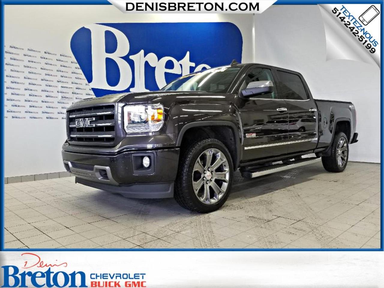 <a href=https://www.denisbreton.com/occasion/GMC-Sierra_1500-2015.html>https://www.denisbreton.com/occasion/GMC-Sierra_1500-2015.html</a>

GMC SIERRA 1500 ALL TERRAIN Z71 EDITION KODIAK | GROUPE REMORQUAGE - RAPPORT DE PONT 3.42 - V8 5.3 - DEMARREUR A DISTANCE - CAMERA DE RECUL - RADAR DE STATIONNEMENT ARRIERE - VITRE ARRIERE COULISSANTE - MAGS 22 POUCES - GROUPE ELECTRIQUE COMPLET - CLIMATISATION AUTOMATIQUE - COMMANDE AU VOLANT - ECRAN TACTILE - SIEGES AVANT CHAUFFANTS ET PLUS ENCORE ! 


***SERVICE DIMMATRICULATION SUR PLACE!***CARPROOF INCLUS AVEC TOUT NOS VÉHICULES!***POSSIBILITÉ DAJOUTÉ UNE GARANTIE PROLONGÉ***FINANCEMENT À PARTIR DE 0.9% ET JUSQUÀ 84 MOIS SUR MODÈLES SÉLECTIONNÉS***100% APPROUVÉ*** 1ière, 2ième ET 3ième CHANCE AU CRÉDIT!***LE MEILLEUR PRIX POUR VOTRE ÉCHANGE!***PRIVILÈGE DÉCHANGE 30 JOURS ET/OU 2500 KM***RABAIS ÉTUDIANT DE 500$***

***ACHETEZ EN TOUTE CONFIANCE CHEZ Denis Breton Chevrolet Buick GMC de St-Eustache qui vous offre un vaste inventaire de véhicules certifiés, inspectés rigoureusement en 150 points et remis à neuf selon les normes GM! Après plus de 20 ans, nous sommes LA RÉFÉRENCE! Situé à MI-CHEMIN entre Saint-Jérôme et Laval! 15 min au nord de Montréal! Venez nous rencontrer sur place, il nous fera plaisir de vous servir!!! Contactez nous au 1-866-981-2564

VISITEZ-NOUS SUR FACEBOOK! https://www.facebook.com/denisbretonchevroletbuickgmc/


***FINANCING FROM 0.9% AND UP TO 84 MONTHS ON SELECTED VEHICULES***100% APPROVED***1ST, 2ND AND 3RD CHANCE AT CREDIT!***BEST PRICE FOR YOUR EXHANGE!***30 DAYS OR 2500KM TRADE PRIVILEGE!***500$ STUDENT DISCOUNT!!!

***BUY WITH CONFIDENCE At Denis Breton Chevrolet Buick GMC in St-Eustache which offers a large inventory of certified vehicles rigorously inspected on 150 points and refurbished according to the GM standards! After more than 20 years, we are THE REFERENCE! Located BETWEEN Saint-Jerome and Laval! 15 min north of Montreal! Visit us on site, well be happy to serve you!
Contact us at 1-866-981-2564

VISIT US ON FACEBOOK!
https://www.facebook.com/denisbretonchevroletbuickgmc/