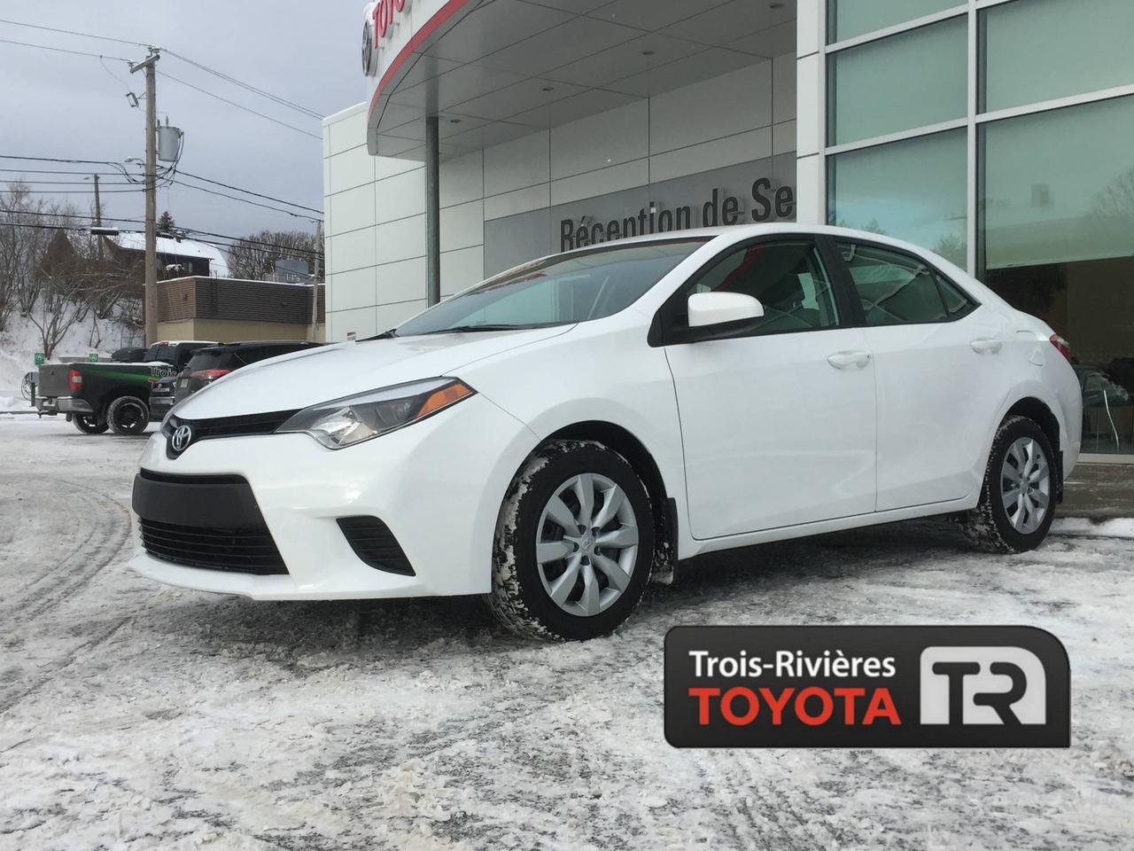 <a href=https://www.trtoyota.ca/occasion/Toyota-Corolla-2014.html>https://www.trtoyota.ca/occasion/Toyota-Corolla-2014.html</a>

TOYOTA COROLLA LE 2014, MOTEUR DE 1.8 LITRES ET 4 CYLINDRES, TRANSMISSION AUTOMATIQUE, AIR CLIMATISÉ, CAMÉRA DE RECUL, GROUPE ÉLECTRIQUE, RÉGULATEUR DE VITESSE, SIÈGES AVANT CHAUFFANTS... Vous êtes à la recherche dun véhicule fiable et économique? Cette Corolla 2014 est faites pour vous. Venez rencontrer nos experts afin de faire l essai routier d un de nos véhicules dès aujourdhui. Obtenez le rapport dhistorique Carproof sur demande. Chez Trois-Rivieres Toyota, vous bénéficiez d un vaste choix de véhicules d occasion de toutes marques tel que Honda, Nissan, Hyundai, Ford, Mazda, Mitsubishi, Kia et plus encore! Le plus grand concessionnaire Toyota de la région de la Mauricie et Centre-du-Québec ! Situé entre Québec et Montréal, Trois-Rivières Toyota vous offre la première, deuxième et troisième chance au crédit. Visitez notre site web pour voir notre inventaire de voitures d occasion : www.trtoyota.ca.
Inspection mécanique 55 points
*
*Taxes en sus et des frais dadministration de 275 $ peuvent sappliquer*