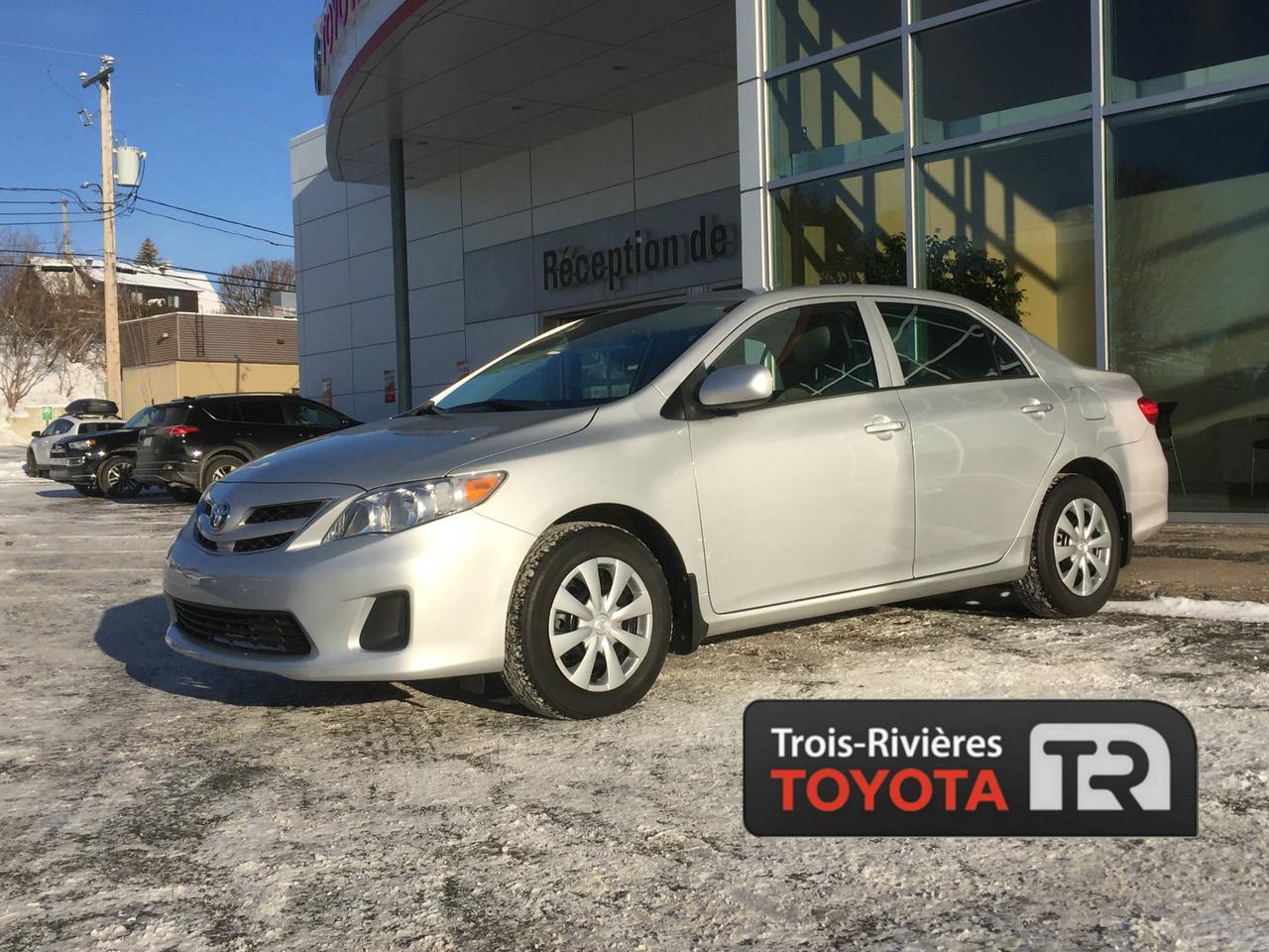 <a href=https://www.trtoyota.ca/occasion/Toyota-Corolla-2013.html>https://www.trtoyota.ca/occasion/Toyota-Corolla-2013.html</a>

TOYOTA COROLLA CE 2013, MOTEUR DE 1.8 LITRES ET 4 CYLINDRES, TRANSMISSION MANUELLE, AIR CLIMATISÉ, VERROUILLAGE ÉLECTRIQUES DES PORTIÈRES, MIROIRS ÉLECTRIQUES ET CHAUFFANTS... Vous êtes à la recherche dun véhicule fiable et économique? Cette Corolla 2013 est faites pour vous. Venez rencontrer nos experts afin de faire l essai routier d un de nos véhicules dès aujourdhui. Obtenez le rapport dhistorique Carproof sur demande. Chez Trois-Rivieres Toyota, vous bénéficiez d un vaste choix de véhicules d occasion de toutes marques tel que Honda, Nissan, Hyundai, Ford, Mazda, Mitsubishi, Kia et plus encore! Le plus grand concessionnaire Toyota de la région de la Mauricie et Centre-du-Québec ! Situé entre Québec et Montréal, Trois-Rivières Toyota vous offre la première, deuxième et troisième chance au crédit. Visitez notre site web pour voir notre inventaire de voitures d occasion : www.trtoyota.ca.