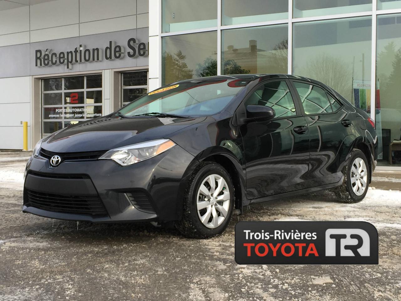 <a href=https://www.trtoyota.ca/occasion/Toyota-Corolla-2014.html>https://www.trtoyota.ca/occasion/Toyota-Corolla-2014.html</a>

** CERTIFIÉ ** TOYOTA COROLLA LE 2014, MOTEUR DE 1.8 LITRES ET 4 CYLINDRES, TRANSMISSION AUTOMATIQUE, AIR CLIMATISÉ, GROUPE ÉLECTRIQUE, RÉGULATEUR DE VITESSE, MIROIRS CHAUFFANTS ET ÉLECTRIQUES... Vous désirez une voiture fiable et économique? Ne cherchez plus, cette Corolla 2014 est faites pour vous. Venez rencontrer nos experts afin de faire l essai routier d un de nos véhicules dès aujourdhui. Obtenez le rapport dhistorique Carproof sur demande. Chez Trois-Rivieres Toyota, vous bénéficiez d un vaste choix de véhicules d occasion de toutes marques tel que Honda, Nissan, Hyundai, Ford, Mazda, Mitsubishi, Kia et plus encore! Le plus grand concessionnaire Toyota de la région de la Mauricie et Centre-du-Québec ! Situé entre Québec et Montréal, Trois-Rivières Toyota vous offre la première, deuxième et troisième chance au crédit. Visitez notre site web pour voir notre inventaire de voitures d occasion : www.trtoyota.ca.