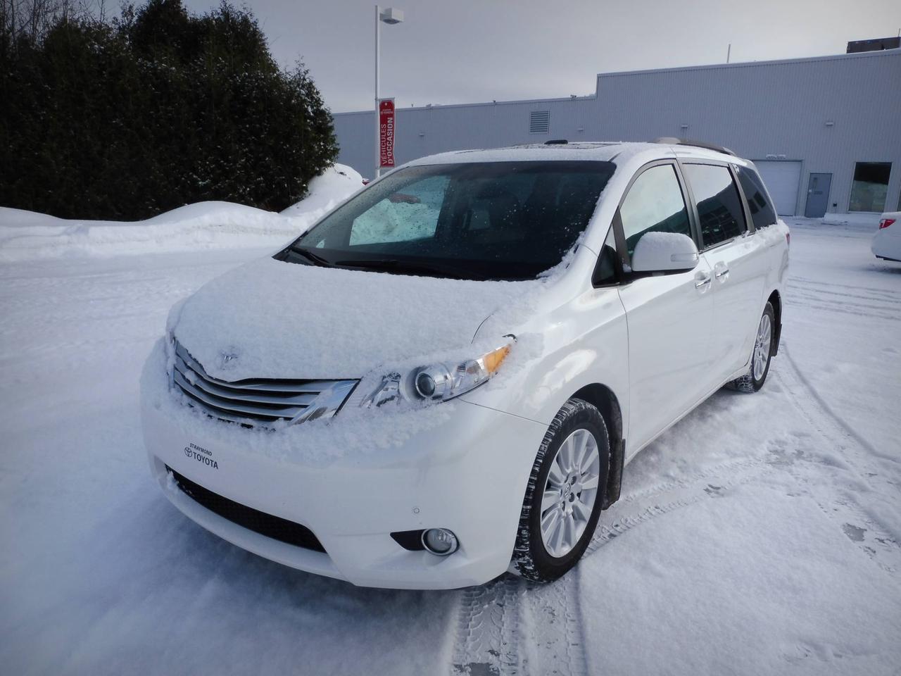 <a href=https://www.straymondtoyota.com/occasion/Toyota-Sienna-2014.html>https://www.straymondtoyota.com/occasion/Toyota-Sienna-2014.html</a>

Sienna 2014 XLE, tout équipé, DVD avec télécommande, blanc inclinable, cuir, caméra de recul, deux toits ouvrants, bluetooth, idéal pour famille.

Balance de garantie du manufacturier, véhicule certifié et inspecté en 160 points, remise à neuf complète

Saint-Raymond Toyota est un concessionnaire de voitures neuves et de véhicules doccasion depuis 1970 dans la ville de lautomobile, ouvert tous les samedis de 9h à 15h. 
Toutes nos voitures usagées sont inspectées, reconditionnées et passées au peigne fin dans notre atelier desthétique automobile La touche Toyota.

Un service après vente et un département de pièces, recommandé CAA disponible pour vous servir du lundi au vendredi de 8h à 17h, mardi et mercredi de 8h à 20h. Ouvert les samedis de  8h à midi pour les mois mars, avril, mai, septembre, octobre et novembre. 
Des frais dadministration peuvent être chargés jusquà concurrence de 299.$, pour transfert dimmatriculation, cadeau et plein dessence.

Concessionnaire Toyota et multimarques. Plus de 150 véhicules doccasion en inventaire.

Financement disponible sur place, 2ème chance au crédit et 3ème chance au crédit à des taux dintérêt négocié pour vous des plus avantageux.