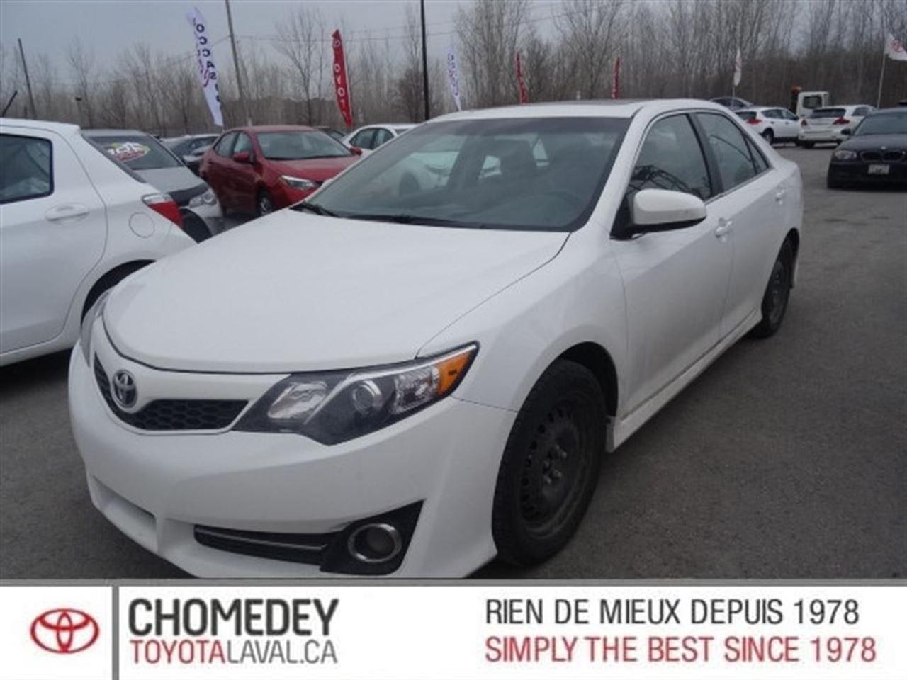 <a href=https://www.chomedeytoyotalaval.ca/occasion/Toyota-Camry-2014.html>https://www.chomedeytoyotalaval.ca/occasion/Toyota-Camry-2014.html</a>

40 ANS DEXCELLENCE DANS LE SERVICE À LA CLIENTÈLE, LE MEILLEUR RAPPORT QUALITÉ/PRIX ET UNE APPROCHE SANS PRESSION FONT DE CHOMEDEY TOYOTA UNE VALEUR SÛRE POUR LACHAT DE VOTRE PROCHAIN VÉHICULE.    2014 Toyota Camry SE. Automatique, Bluetooth, Caméra de recul, Intérieur en cuir, Toit ouvrant, Jantes en alliage, Phares antibrouillards, Sièges à réglage électrique chauffants, Air climatisé, Régulateur de vitesse, Groupe électrique, Lecteur CD/MP3/AUX/USB, Anti-patinage, Tout équipé et Propre! Kilométrage vérifié. Balance de garantie valide jusquau 31 Mars 2019 ou 100 000 km. Garantie supplémentaire disponible. Mécanique et esthétique WOW! Conditions en succursale!    Pourquoi acheter toute autre marque quand on peut profiter de la fiabilité de Toyota !!!    40 YEARS OF EXCELLENCE IN CUSTOMER SERVICE, OUR HIGH QUALITY STANDARDS, THE BEST QUALITY/PRICE, AND OUR NO PRESSURE APPROACH, MAKES CHOMEDEY TOYOTA A SURE BET FOR THE PURCHASE OF YOUR NEXT VEHICLE.    2014 Toyota Camry SE. Automatic, Bluetooth, Back-up camera, Leather interior, Sunroof, Alloy wheels, Fog lights, Electric & heated seats, Air conditioning, Cruise Control, PowerGroup, CD/MP3/AUX/USB, Traction control, Very well equipped and Clea! Verified mileage. Warranty valid until March 31st 2019 or 100000km. Additional warranty available. Mechanically and aesthetically WOW! Conditions in store!    Why buy any other brand when you can enjoy the incredible reliability of a Toyota !!      ***INSPECTION SÉCURITAIRE EN 160 POINTS, INCLUS LE PREMIER PLEIN DESSENCE ET LE PROCHAIN CHANGEMENT HUILE À LA LIVRAISON, FINANCEMENT DISPONIBLE SUR APPROBATION BANCAIRE.    *** SAFE INSPECTION IN 160 POINTS, INCLUDING THE FIRST FULL FUEL AND THE NEXT CHANGE OIL TO DELIVERY, FINANCING AVAILABLE ON BANK APPROVAL.