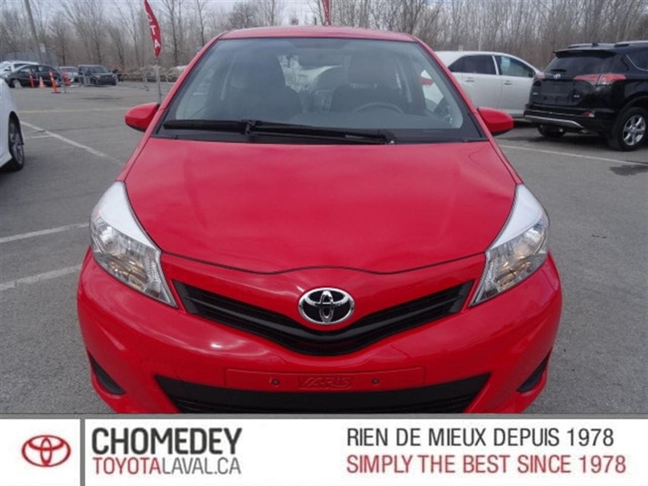 <a href=https://www.chomedeytoyotalaval.ca/occasion/Toyota-Yaris-2014.html>https://www.chomedeytoyotalaval.ca/occasion/Toyota-Yaris-2014.html</a>

40 ANS DEXCELLENCE DANS LE SERVICE À LA CLIENTÈLE, LE MEILLEUR RAPPORT QUALITÉ/PRIX ET UNE APPROCHE SANS PRESSION FONT DE CHOMEDEY TOYOTA UNE VALEUR SÛRE POUR LACHAT DE VOTRE PROCHAIN VÉHICULE.    2014 Toyota Yaris CE. Manuelle, Intérieur en tissus, Lecteur CD/MP3/AUX/USB, Anti-patinage, Bien équipé et Propre! Kilométrage vérifié. Balance de garantie valide jusquau 17 Février 2019 ou 100 000 km. Garantie supplémentaire disponible. Mécanique et esthétique WOW! Conditions en succursale!    Pourquoi acheter toute autre marque quand on peut profiter de la fiabilité de Toyota !!!    40 YEARS OF EXCELLENCE IN CUSTOMER SERVICE, OUR HIGH QUALITY STANDARDS, THE BEST QUALITY/PRICE, AND OUR NO PRESSURE APPROACH, MAKES CHOMEDEY TOYOTA A SURE BET FOR THE PURCHASE OF YOUR NEXT VEHICLE.    2014 Toyota Yaris CE. Manual, Fabric interior, CD/MP3/AUX/USB, Traction control, Well equipped and Clean! Verified mileage. Warranty valid until February 17,2019 or 100000km. Additional warranty available. Mechanically and aesthetically WOW! Conditions in store!    Why buy any other brand when you can enjoy the incredible reliability of a Toyota !!      ***INSPECTION SÉCURITAIRE EN 160 POINTS, INCLUS LE PREMIER PLEIN DESSENCE ET LE PROCHAIN CHANGEMENT HUILE À LA LIVRAISON, FINANCEMENT DISPONIBLE SUR APPROBATION BANCAIRE.    *** SAFE INSPECTION IN 160 POINTS, INCLUDING THE FIRST FULL FUEL AND THE NEXT CHANGE OIL TO DELIVERY, FINANCING AVAILABLE ON BANK APPROVAL.