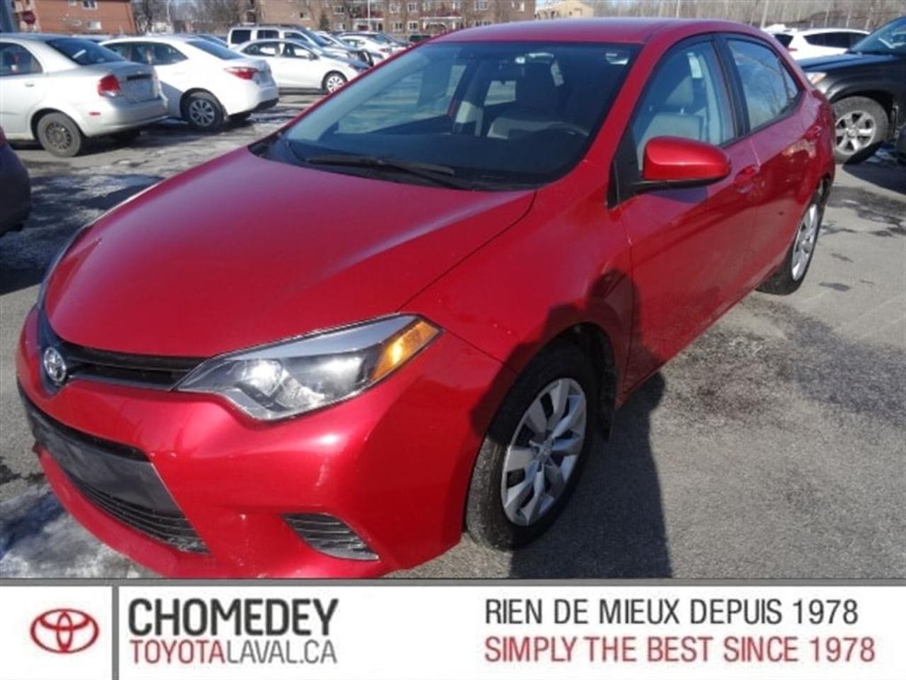<a href=https://www.chomedeytoyotalaval.ca/occasion/Toyota-Corolla-2016.html>https://www.chomedeytoyotalaval.ca/occasion/Toyota-Corolla-2016.html</a>

40 ANS DEXCELLENCE DANS LE SERVICE À LA CLIENTÈLE, LE MEILLEUR RAPPORT QUALITÉ/PRIX ET UNE APPROCHE SANS PRESSION FONT DE CHOMEDEY TOYOTA UNE VALEUR SÛRE POUR LACHAT DE VOTRE PROCHAIN VÉHICULE.        2015 Toyota Corolla LE. Automatique, Bluetooth, Caméra de recul, Intérieur en tissus, Sièges chauffants, Air climatisé, Régulateur de vitesse, Groupe électrique, Lecteur CD/MP3/AUX/USB, Anti-patinage, Bien équipé et Très propre! Kilométrage vérifié. Balance de garantie valide jusquau 20 Octobre 2019 ou 100 000 km. Garantie supplémentaire disponible. Mécanique et esthétique WOW! Conditions en succursale!        Pourquoi acheter toute autre marque quand on peut profiter de la fiabilité de Toyota !!!        40 YEARS OF EXCELLENCE IN CUSTOMER SERVICE, OUR HIGH QUALITY STANDARDS, THE BEST QUALITY/PRICE, AND OUR NO PRESSURE APPROACH, MAKES CHOMEDEY TOYOTA A SURE BET FOR THE PURCHASE OF YOUR NEXT VEHICLE.        2015 Toyota Corolla LE. Automatic, Bluetooth, Back-up camera, Fabric interior, Heated seats, Air conditioning, Cruise Control, PowerGroup, CD/MP3/AUX/USB, Traction control, Well equipped and Very clean! Verified mileage. Warranty valid until October 20th,2019 or 100000km. Additional warranty available. Mechanically and aesthetically WOW! Conditions in store!        Why buy any other brand when you can enjoy the incredible reliability of a Toyota !!            ***INSPECTION SÉCURITAIRE EN 160 POINTS, INCLUS LE PREMIER PLEIN DESSENCE ET LE PROCHAIN CHANGEMENT HUILE À LA LIVRAISON, FINANCEMENT DISPONIBLE SUR APPROBATION BANCAIRE, CHOMEDEY TOYOTA ÉTABLI A LAVAL DEPUIS 1978 AU 3665 BOULEVARD SAINT-MARTIN OUEST LAVAL QUÉBEC H7T1A7. 1-888-406-3219        *** SAFE INSPECTION IN 160 POINTS, INCLUDING THE FIRST FULL FUEL AND THE NEXT CHANGE OIL TO DELIVERY, FINANCING AVAILABLE ON BANK APPROVAL, CHOMEDEY TOYOTA ESTABLISHED IN LAVAL SINCE 1978 AT 3665 BOULEVARD SAINT-MARTIN WEST LAVAL QUÉBEC H7T1A7. 1-888-406-3219