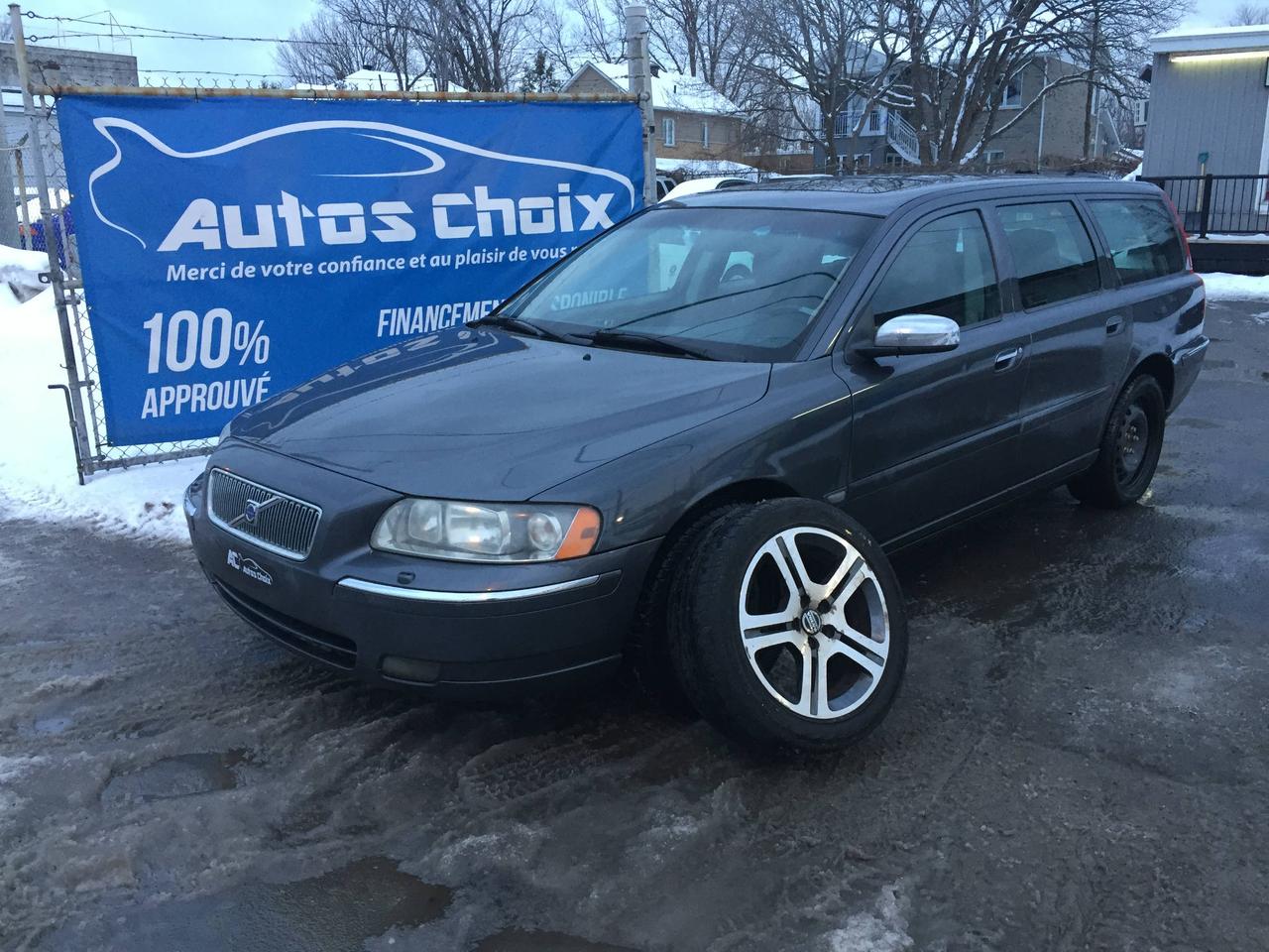 <a href=https://www.autoaubaine.com/Volvo-V70-c7005015.html>https://www.autoaubaine.com/Volvo-V70-c7005015.html</a>

VOLVO V70 2006 AUTOMATIQUE DE COULEUR BLEU FONCE AVEC 188,853 KM (CERTIFIÉ) TOUT ÉQUIPÉ 

**FINANCEMENT 100% APPROUVÉE**

AIR CLIMATISE
COMMANDE AUDIO AU VOLANT
CUIR
FREINS ABS
LECTEUR CD
MIROIRS CHAUFFANTS
MIROIRS ELECTRIQUES
REGULATEUR DE VITESSE (CRUISE CONTROL)
SIEGES CHAUFFANTS
SIEGES ELECTRIQUES
SIEGES MEMOIRES
VITRES ELECTRIQUES
DEVERROUILLAGE A DISTANCE
ESSUIE-GLACE ARRIERE
JANTES EN ALLIAGE (MAGS)
PHARES ANTIBROUILLARD
TOIT OUVRANT

++++ AUTOS CHOIX ++++ 

**** MEMBRE DE LAMVOQ **** 

FINANCEMENT 100% APPROUVÉ, AUCUN CAS REFUSÉ 
SPÉCIALISTE 1ER, 2E ET 3E CHANCES AU CRÉDIT 
APPROBATION EN 20 MINUTES SUR PLACE OU SUR INTERNET 
FINANCEMENT MAISON 


OUVERT 7 JOURS 


NOUS REMETTONS SUR DEMANDE UN CARPROOF LORS DE LACHAT DUN VÉHICULE DE 3995$ ET PLUS 

NOUS ACHETONS ET PRENONS TOUS LES ÉCHANGES 

**LIVRAISON ET EXPORTATION DISPONIBLE PARTOUT AU CANADA ** 
GRATUIT DANS LES ENVIRONS DE LILE DE MONTRÉAL (AVEC FRAIS POUR LEXTERIEUR DE MONTREAL) 

NOUS ACCEPTONS INTERAC-VISA-MASTERCARD 


1-888-313-0496 (SANS FRAIS) 

960 ET 1012 BOULEVARD TASCHEREAU, LONGUEUIL, J4K 2X3 


***VISITER NOTRE SITE INTERNET ET NOTRE PAGE FACEBOOK*** 
***AFIN DAVOIR ACCÈS À TOUT NOTRE INVENTAIRE AINSI QUÀ NOS PROMOTIONS*** 

+ (version mobile pour iphone/android disponible) + 
www.autoschoix.ca 
www.facebook.com/autoschoix 

*Bien que nous nous efforcions autant que possible dassurer lexactitude de ces données, nous ne sommes pas responsables de toute erreur ou omission contenue dans cette page.