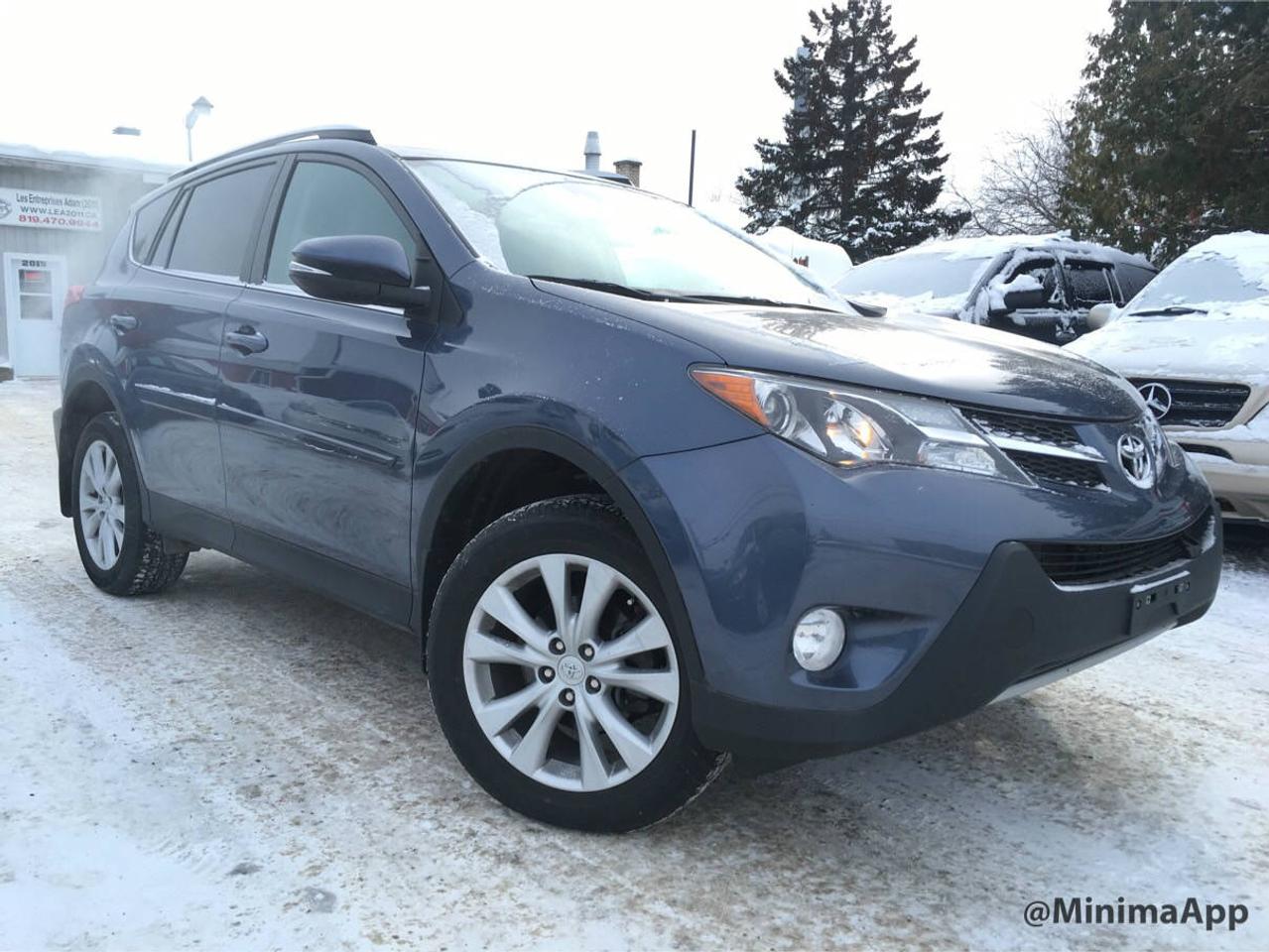<a href=https://www.autoaubaine.com/Toyota-RAV4-c6987617.html>https://www.autoaubaine.com/Toyota-RAV4-c6987617.html</a>

La plus grosse version du rav4, complètement équipé. Véhicule comme neuf, intérieur et extérieur impeccable. Viens de passer linspection de la ssaq( véhicule reconstruit).
Toyota RAV4 2014 Limited, awd, 30052km, moteur de 2.5 litres. Toit ouvrant, caméra de recul, sièges chauffants et démarreur à distance. Camion en parfaite condition. Très bon prix.
Financement  et garantie prolongée disponible.
www.lea2011.ca
Pour info...819-470-9944