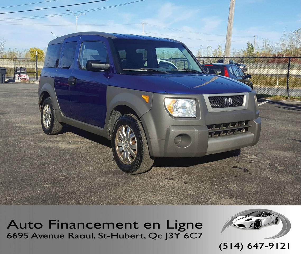 <a href=https://www.autofinancementenligne.com/occasion/Honda-Element-2004.html>https://www.autofinancementenligne.com/occasion/Honda-Element-2004.html</a>

CHEZ NOUS AFIN DE VOUS DONNER UN SERVICE EXCEPTIONNEL  NOUS FONCTIONNONS
UNIQUEMENT **SUR RENDEZ VOUS SEULEMENT**

514-702-9599 --- 514-991-3332

HONDA ÉLÉMENT 2004 
-MAGS
-AIR CLIMATISÉ
-VITRE ÉLECTRIQUE
-ÉCONOMIQUE
-FINANCEMENT 100% APPROUVÉ
-AU MEILLEUR TAUX OFFERT SUR LE MARCHÉ
*VOUS AVEZ ÉTÉ REFUSER AU FINANCEMENT VOUS AVEZ BESOIN DUN VÉHICULE CHEZ NOUS LA SOLUTION NOUS LAVONS!*
-NOUS SOMMES SITUÉ A MOINS DE 15 MINUTES DE MONTRÉAL!

**NOUS ACCEPTONS LES ÉCHANGES ET SI VOUS VOULEZ VENDRE VOTRE VÉHICULE NÉSITEZ PAS A NOUS CONTACTER**


ACURA, AUDI, BMW, CHEVROLET, CHRYSLER, DODGE, FORD, HONDA, HYUNDAI, JEEP, KIA, MAZDA, MERCEDES, NISSAN, PONTIAC, SATURN, TOYOTA,SUBARU!
  

montréal,rive sud,rive nord,brossard, longueuil,st hyacinthe,boucherville,st-jean sur richelieu,lasalle,verdun,laval,granby,saint constant,laprairie,usagé,100% approuvé