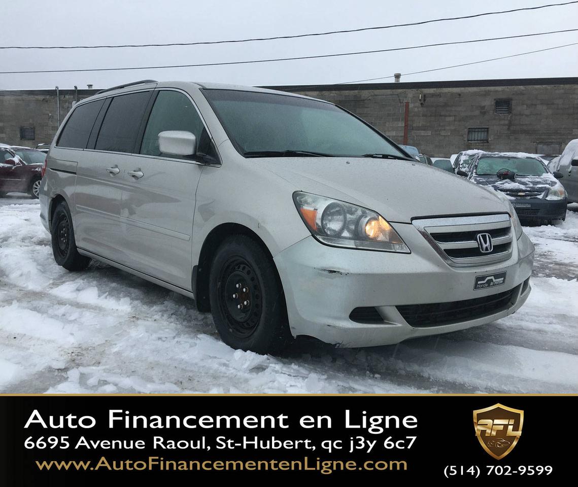 <a href=https://www.autofinancementenligne.com/occasion/Honda-Odyssey-2006.html>https://www.autofinancementenligne.com/occasion/Honda-Odyssey-2006.html</a>

FINANCEMENT 100% APPROUVÉ 
**SUR RENDEZ VOUS SEULEMENT**

514-991-3332 --- 514-702-9599

Honda Odyssey Familiale 5 portes EX 2006

-8 PNEUS (HIVER/ÉTÉ)
-8 PASSAGERS
-PORTES ÉLECTRIQUES
-BANCS CHAUFFANT
-LECTEUR DVD 
-LECTEUR CD / MP3
-AIR CLIMATISÉ 
-AUTOMATIQUE
-MAGS
-BLUETOOTH
-DÉVERROUILLAGE A DISTANCE
-PROTECTION MÉCANIQUE OFFERTE POUR UNE TRANQUILLITÉ DESPRIT!
*VOUS AVEZ ÉTÉ REFUSER AU FINANCEMENT VOUS AVEZ BESOIN DUN VÉHICULE CHEZ NOUS LA SOLUTION NOUS LAVONS!*
-NOUS SOMMES SITUÉ A MOINS DE 15 MINUTES DE MONTRÉAL!

**NOUS ACCEPTONS LES ÉCHANGES ET SI VOUS VOULEZ VENDRE VOTRE VÉHICULE NÉSITEZ PAS A NOUS CONTACTER**


ACURA, AUDI, BMW, CHEVROLET, CHRYSLER, DODGE, FORD, HONDA, HYUNDAI, JEEP, KIA, MAZDA, MERCEDES, NISSAN, PONTIAC, SATURN, TOYOTA,SUBARU!
  

montréal,rive sud,rive nord,brossard, longueuil,st hyacinthe,boucherville,st-jean sur richelieu,lasalle,verdun,laval,granby,saint constant,laprairie,usagé,100% approuvé