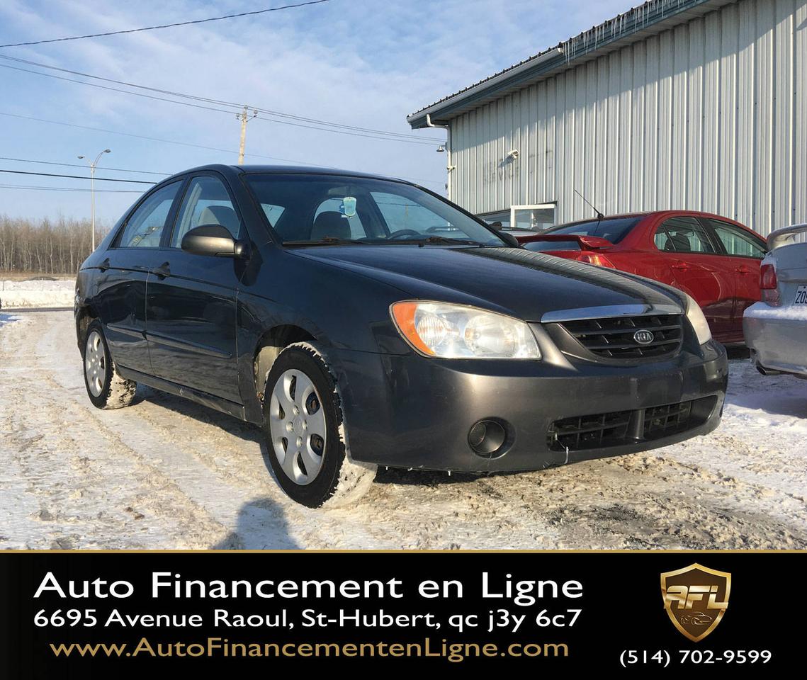 <a href=https://www.autofinancementenligne.com/occasion/Kia-Spectra-2005.html>https://www.autofinancementenligne.com/occasion/Kia-Spectra-2005.html</a>

FINANCEMENT 100% APPROUVÉ AVEC 500$ DE DEPOS.
**SUR RENDEZ VOUS SEULEMENT**

514-991-3332 --- 514-702-9599

KIA Spectra LX  2005

-AIR CLIMATISÉ
-TRÈSPROPRE
-BONNE CONDITION 
-MANUELLE
-LECTEUR MP3 
-LECTEUR CD
-PROTECTION MÉCANIQUE OFFERTE POUR UNE TRANQUILLITÉ DESPRIT!
*VOUS AVEZ ÉTÉ REFUSER AU FINANCEMENT VOUS AVEZ BESOIN DUN VÉHICULE CHEZ NOUS LA SOLUTION NOUS LAVONS!*
-NOUS SOMMES SITUÉ A MOINS DE 15 MINUTES DE MONTRÉAL!

**NOUS ACCEPTONS LES ÉCHANGES ET SI VOUS VOULEZ VENDRE VOTRE VÉHICULE NÉSITEZ PAS A NOUS CONTACTER**


ACURA, AUDI, BMW, CHEVROLET, CHRYSLER, DODGE, FORD, HONDA, HYUNDAI, JEEP, KIA, MAZDA, MERCEDES, NISSAN, PONTIAC, SATURN, TOYOTA,SUBARU!
  

montréal,rive sud,rive nord,brossard, longueuil,st hyacinthe,boucherville,st-jean sur richelieu,lasalle,verdun,laval,granby,saint constant,laprairie,usagé,100% approuvé