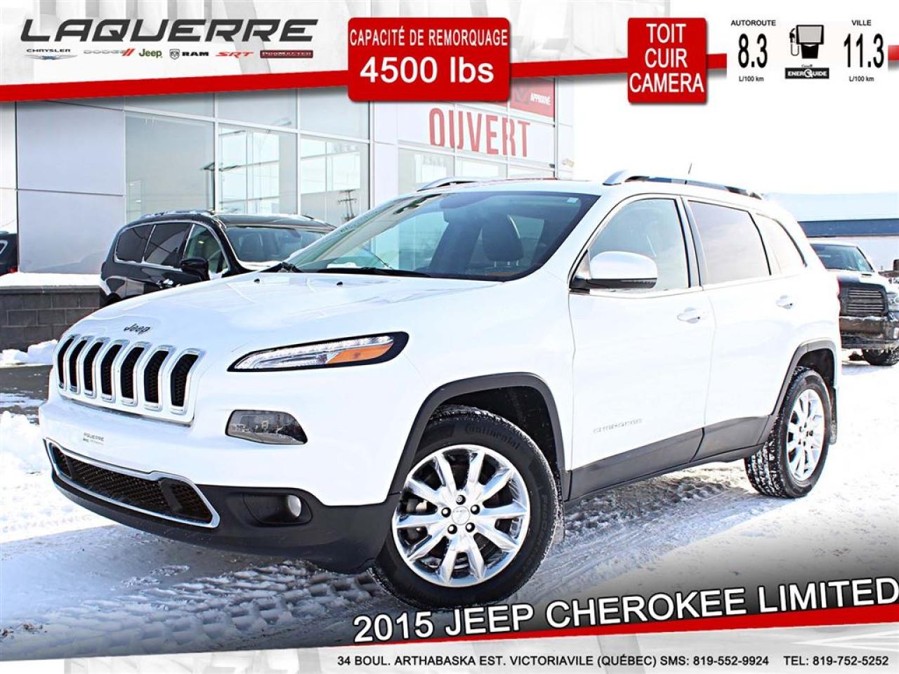 Used 2015 Jeep Cherokee Ltd V6 4x4 Pano Nav for sale in Victoriaville, QC