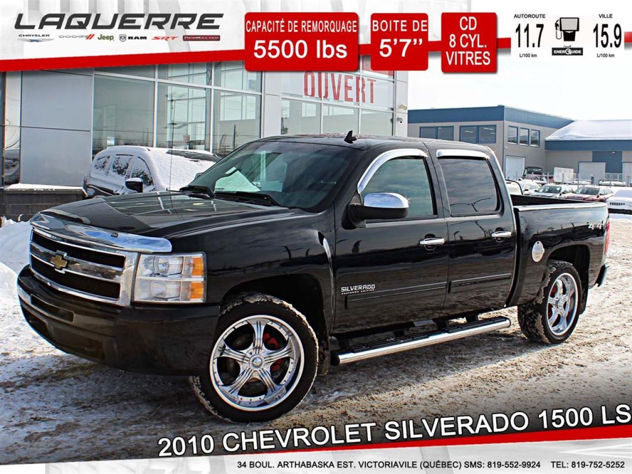 Used 2010 Chevrolet Silverado 1500 Ls V8 4x4 Crew Ac for sale in Victoriaville, QC
