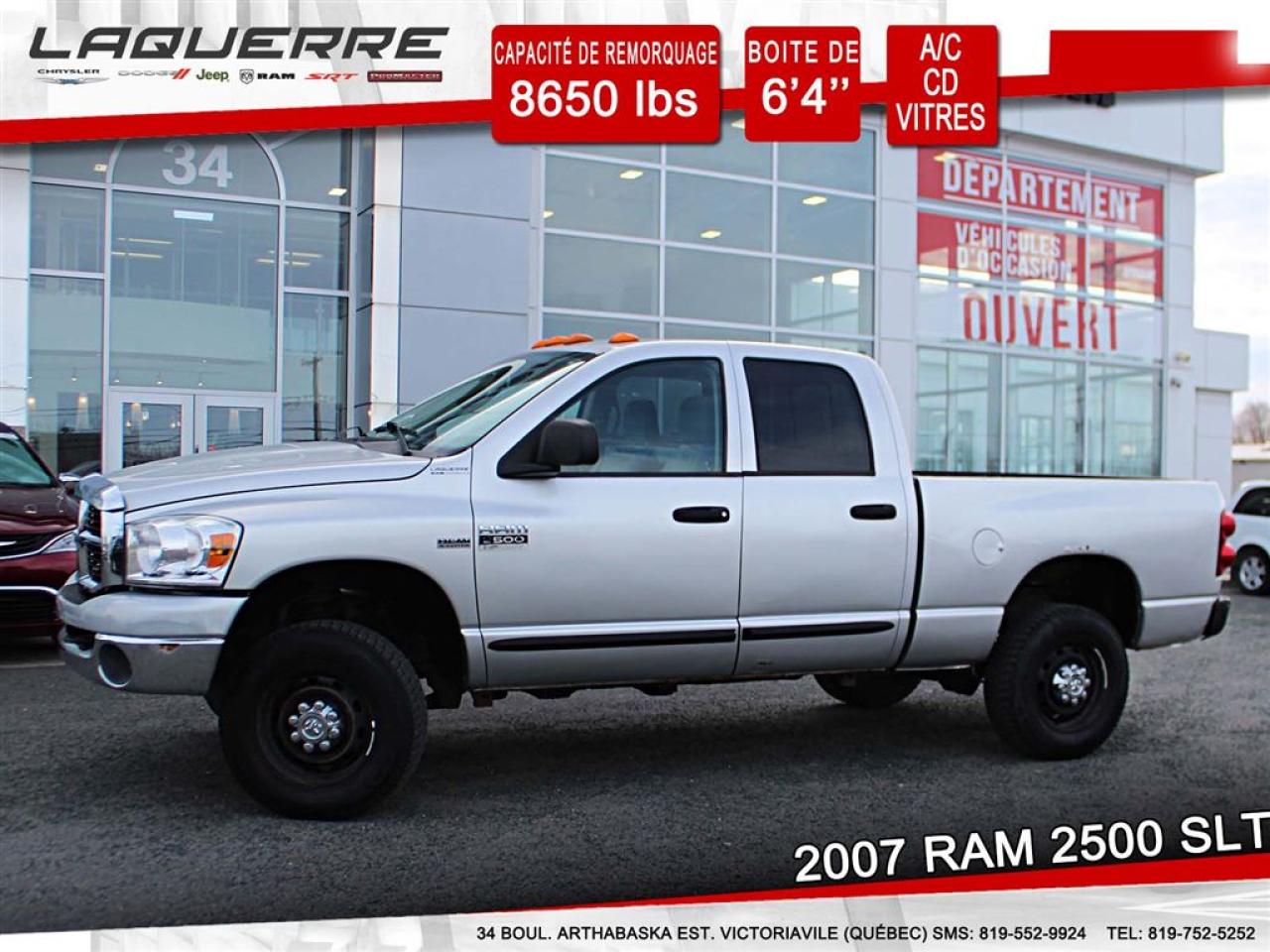 Used 2007 Dodge Ram 2500 Slt Lecteur Cd for sale in Victoriaville, QC