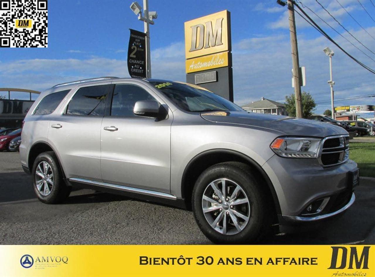 <a href=https://www.dmautos.ca/occasion/Dodge-Durango-2014.html>https://www.dmautos.ca/occasion/Dodge-Durango-2014.html</a>

TRACTION INTÉGRALE, SYSTÈME DE NAVIGATION AVEC ÉCRAN 8.4 TACTILE,DOUBLE BLU-RAY DVD, CAMÉRA DE RECUL, INTÉRIEUR DE CUIR, TOIT-OUVRANT,BLUETOOTH, AIR CLIMATISÉE 3 ZONES,SIÈGES ÉLECTRIQUE ET CHAUFFANT, VITRES ÉLECTRIQUE,RÉGULATEUR DE VITESSE ,JANTES EN ALLIAGE,PHARES ANTI-BROUILLARD,MIROIRS ÉLECTRIQUE ET CHAUFFANT ET BEAUCOUP PLUS...POURQUOI CHOISIR DM AUTOMOBILES    - Plus de 29 ans en affaires    - 150 véhicules presque neufs en inventaire    - Rapport CARPROOF    - Financement facile au meilleur taux du marché    - Service après-vente hors pair    - $$$$ Maximum pour votre échange