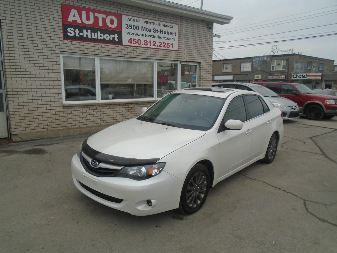 <a href=https://www.autosthubert.com/occasion/Subaru-Impreza-2011.html>https://www.autosthubert.com/occasion/Subaru-Impreza-2011.html</a>

VÉHICULE SITUÉ AU 3500 MONTÉE ST-HUBERT, SAINT-HUBERT, J3Y 4J5, 450.812.2251, FINANCEMENT DISPONIBLE A PARTIR DE 35$/SEMAINES/2 ANS DE GARANTIE INCLUS A CE PRIX SUR FINANCEMENT SEULEMENT !!
SUBARU IMPREZA 2.5I GROUPE SPORT 2011 MANUELLE 221 000 KM CERTIFIÉ MOTEUR 4 CYLINDRES 2,5 LITRES TRÈS FIABLE ET ÉCONOMIQUE, 
VÉHICULE TOUT ÉQUIPÉ AVEC VITRES PORTES ET MIROIRS ÉLECTRIQUE, AIR CLIMATISÉ, RÉGULATEUR DE VITESSE, TOIT OUVRANT, SIÈGES CHAUFFANTS, BLUETOOTH, RADIO AM/FM/CD/AUXILIAIRE/, VOLANT MULTIFONCTIONS ET  AJUSTABLE, BIEN CHAUSSÉ SUR 4 BON PNEUS SUR MAGS D ORIGINE, HITCH, DÉFLECTEUR DE CAPOT, PHARES ANTIBROUILLARD, VITRES TEINTÉS ET BIEN PLUS! UNE OFFRE A NE PAS MANQUER !!! PROFITEZ DE NOTRE FINANCEMENT CLÉ EN MAIN AVEC UN TAUX À PARTIR DE 4.9%. FINANCEMENT MAISON DISPONIBLE APPROUVÉ A 100%, AUCUN CAS REFUSÉ! NOUS OFFRONS LES MEILLEURS PRODUITS DE FINANCEMENT, AVONS UN APPROVISIONNEMENT EXCLUSIF AUPRÈS DES CONCESSIONNAIRES ET OFFRONS LES MEILLEURS PRIX DU MARCHÉ ! OUVERT 7 JOURS SEMAINE. POSSIBILITÉ d ÉCHANGE ET PLUS ENCORE ! FINANCEMENT 1RE 2E ET 3E CHANCE AU CRÉDIT WWW.AUTOSTHUBERT.COM POUR VOIR TOUS LES VÉHICULES EN INVENTAIRE. 2 CONCESSIONNAIRES SUR LA RIVE-SUD DE MONTREAL. MM 4X4 4RM 514567