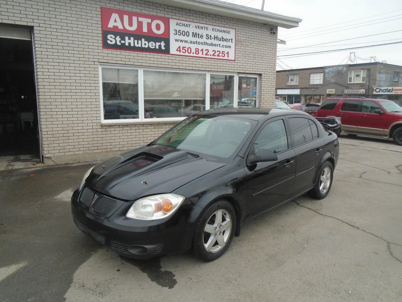 <a href=https://www.autosthubert.com/occasion/Pontiac-Pursuit-2006.html>https://www.autosthubert.com/occasion/Pontiac-Pursuit-2006.html</a>

VÉHICULE SITUÉ AU 3500 MONTÉE ST-HUBERT, SAINT-HUBERT, J3Y 4J5, 450.812.2251, FINANCEMENT MAISON DISPONIBLE.
PONTIAC PURSUIT G5 2006, TRANSMISSION AUTOMATIQUE, 198 000 KM CERTIFIÉ, MOTEUR 4 CYLINDRES 2.2 LITRES FIABLE ET ROBUSTE. VÉHICULE TOUT ÉQUIPÉ AVEC VITRES PORTES ET MIROIRS ÉLECTRIQUE, AIR CLIMATISÉ, RÉGULATEUR DE VITESSE, RADIO AM/FM/CD/DVD, VOLANT MULTIFONCTIONS ET  AJUSTABLE, BIEN CHAUSSÉ SUR 4 BON PNEUS SUR MAGS d ORIGINE, VITRES TEINTÉS ET BIEN PLUS! UNE OFFRE A NE PAS MANQUER !!! PROFITEZ DE NOTRE FINANCEMENT CLÉ EN MAIN AVEC UN TAUX À PARTIR DE 4.9%. FINANCEMENT MAISON DISPONIBLE APPROUVÉ A 100%, AUCUN CAS REFUSÉ! NOUS OFFRONS LES MEILLEURS PRODUITS DE FINANCEMENT, AVONS UN APPROVISIONNEMENT EXCLUSIF AUPRÈS DES CONCESSIONNAIRES ET OFFRONS LES MEILLEURS PRIX DU MARCHÉ ! OUVERT 7 JOURS SEMAINE. POSSIBILITÉ d ÉCHANGE ET PLUS ENCORE ! FINANCEMENT 1RE 2E ET 3E CHANCE AU CRÉDIT WWW.AUTOSTHUBERT.COM POUR VOIR TOUS LES VÉHICULES EN INVENTAIRE. 2 CONCESSIONNAIRES SUR LA RIVE-SUD DE MONTREAL. 800831 PL