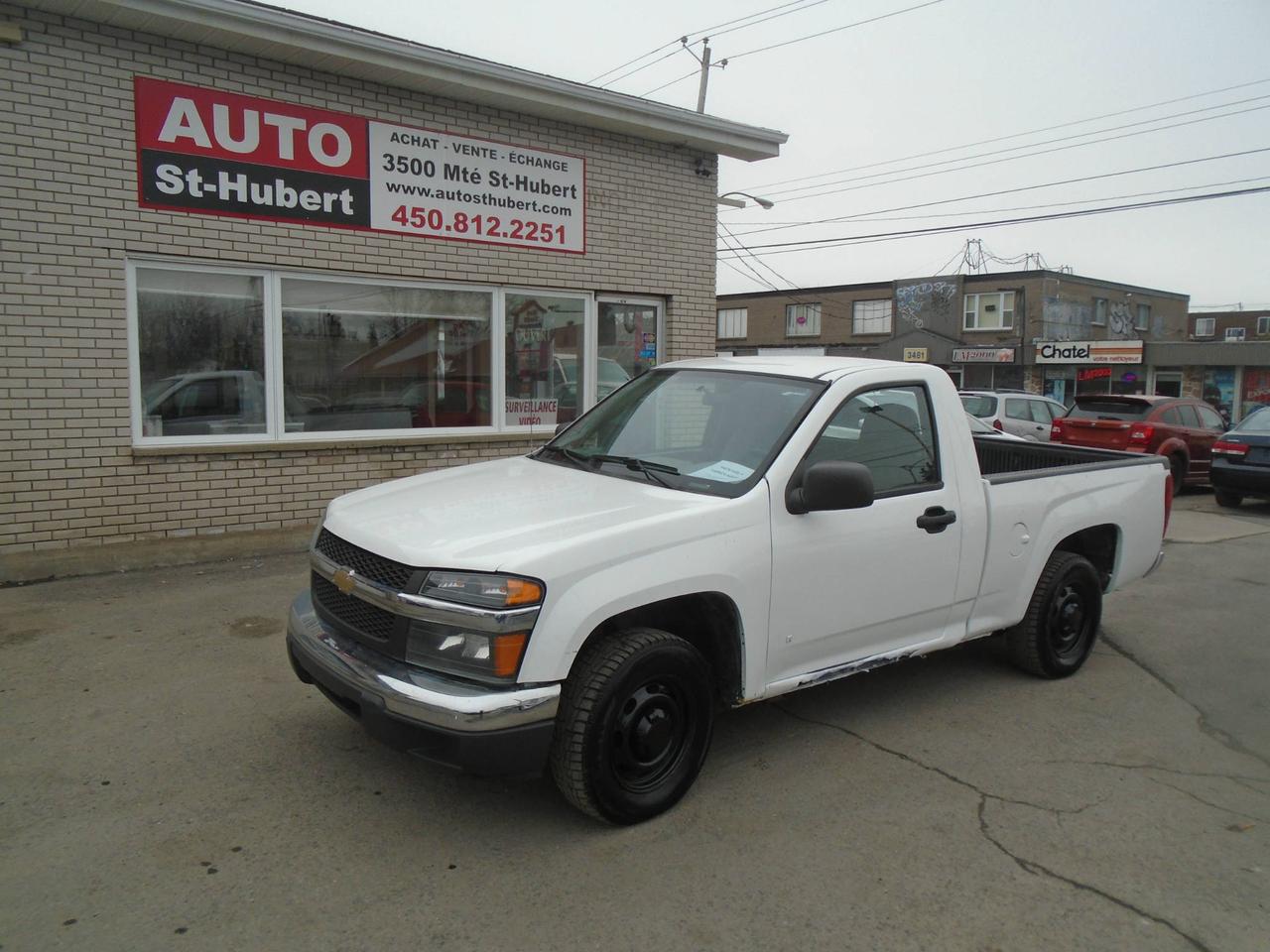 <a href=https://www.autosthubert.com/occasion/Chevrolet-Colorado-2007.html>https://www.autosthubert.com/occasion/Chevrolet-Colorado-2007.html</a>

VÉHICULE SITUÉ AU 3500 MONTÉE ST-HUBERT, SAINT-HUBERT, J3Y 4J5, 450.812.2251, FINANCEMENT MAISON DISPONIBLE !!!
CHEVROLET COLORADO LS 2007 AUTOMATIQUE 190 000 KM CERTIFIÉ MOTEUR 5 CYLINDRES 2,9 LITRES TRÈS FIABLE ET ÉCONOMIQUE,
VÉHICULE BIEN ÉQUIPÉ , AIR CLIMATISÉ, RADIO AM/FM/CD/ VOLANT  AJUSTABLE, BIEN CHAUSSÉ SUR 4 BON PNEUS , HITCH ET BIEN PLUS! UNE OFFRE A NE PAS MANQUER !!! PROFITEZ DE NOTRE FINANCEMENT CLÉ EN MAIN AVEC UN TAUX À PARTIR DE 4.9%. FINANCEMENT MAISON DISPONIBLE APPROUVÉ A 100%, AUCUN CAS REFUSÉ! NOUS OFFRONS LES MEILLEURS PRODUITS DE FINANCEMENT, AVONS UN APPROVISIONNEMENT EXCLUSIF AUPRÈS DES CONCESSIONNAIRES ET OFFRONS LES MEILLEURS PRIX DU MARCHÉ ! OUVERT 7 JOURS SEMAINE. POSSIBILITÉ d ÉCHANGE ET PLUS ENCORE ! FINANCEMENT 1RE 2E ET 3E CHANCE AU CRÉDIT WWW.AUTOSTHUBERT.COM POUR VOIR TOUS LES VÉHICULES EN INVENTAIRE. 2 CONCESSIONNAIRES SUR LA RIVE-SUD DE MONTREAL. MM 120551