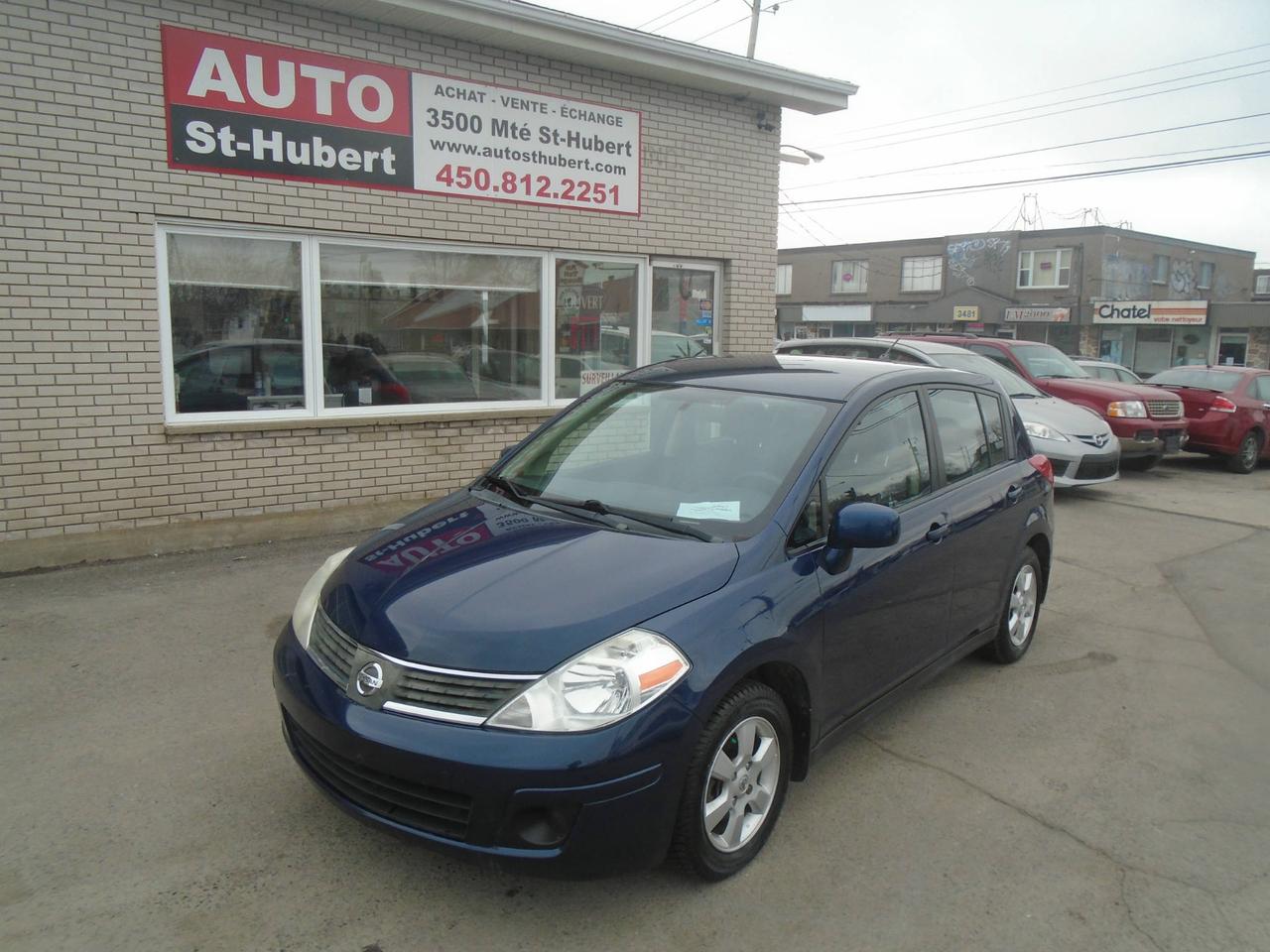<a href=https://www.autosthubert.com/occasion/Nissan-Versa-2008.html>https://www.autosthubert.com/occasion/Nissan-Versa-2008.html</a>

VÉHICULE SITUÉ AU 3500 MONTÉE ST-HUBERT, SAINT-HUBERT, J3Y 4J5, 450.812.2251, FINANCEMENT DISPONIBLE A PARTIR DE 44$/SEMAINES CE PRIX INCLUS UNE GARANTIE 1 ANS SUR FINANCEMENT !!!
NISSAN VERSA 1.8S 2008 AUTOMATIQUE, SEULEMENT 89 000 KM CERTIFIÉ MOTEUR 4 CYLINDRES 1,8 LITRES TRÈS FIABLE ET ÉCONOMIQUE, 
VÉHICULE TOUT ÉQUIPÉ AVEC VITRES PORTES ET MIROIRS ÉLECTRIQUE, AIR CLIMATISÉ, RÉGULATEUR DE VITESSE, RADIO AM/FM/CD/AUXILIAIRE, VOLANT  AJUSTABLE, BIEN CHAUSSÉ SUR 4 BON PNEUS ET BIEN PLUS! UNE OFFRE A NE PAS MANQUER !!! PROFITEZ DE NOTRE FINANCEMENT CLÉ EN MAIN AVEC UN TAUX À PARTIR DE 4.9%. FINANCEMENT MAISON DISPONIBLE APPROUVÉ A 100%, AUCUN CAS REFUSÉ! NOUS OFFRONS LES MEILLEURS PRODUITS DE FINANCEMENT, AVONS UN APPROVISIONNEMENT EXCLUSIF AUPRÈS DES CONCESSIONNAIRES ET OFFRONS LES MEILLEURS PRIX DU MARCHÉ ! OUVERT 7 JOURS SEMAINE. POSSIBILITÉ d ÉCHANGE ET PLUS ENCORE ! FINANCEMENT 1RE 2E ET 3E CHANCE AU CRÉDIT WWW.AUTOSTHUBERT.COM POUR VOIR TOUS LES VÉHICULES EN INVENTAIRE. 2 CONCESSIONNAIRES SUR LA RIVE-SUD DE MONTREAL. MM 379689
