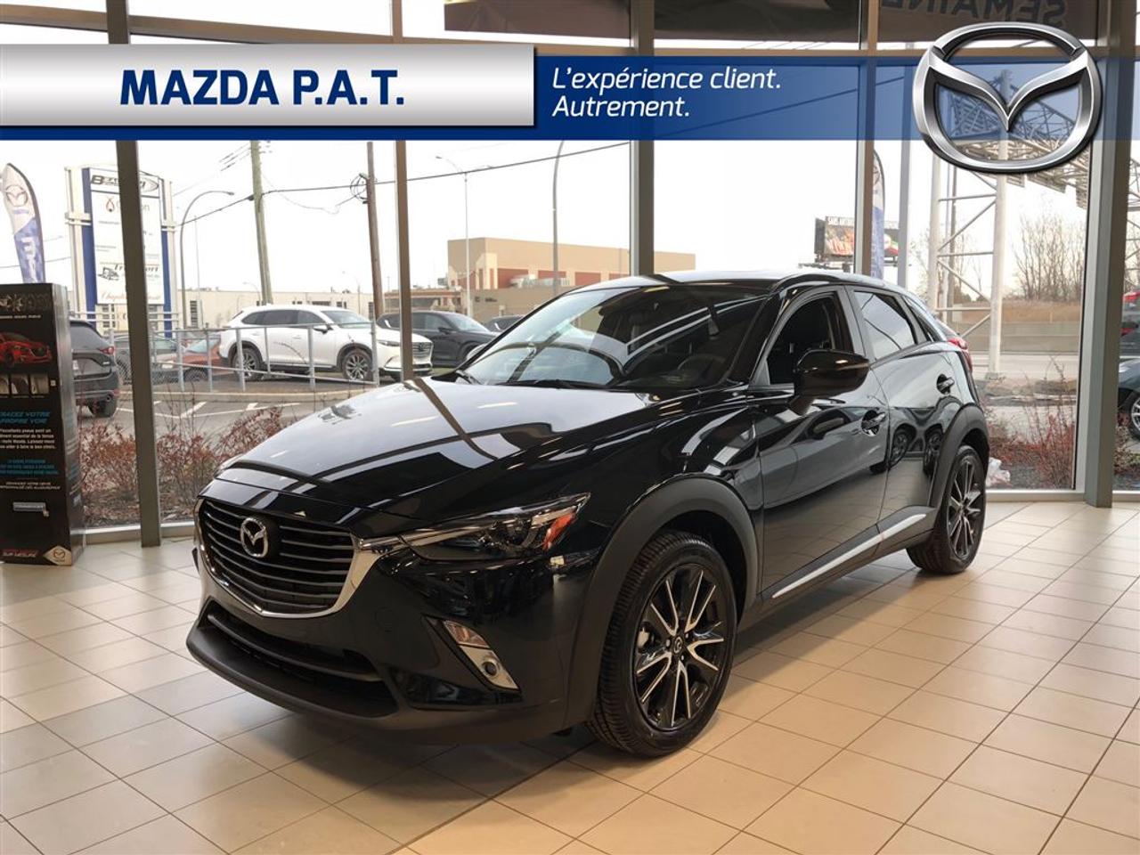 <a href=https://www.mazdapat.com/occasion/Mazda-CX3-2018.html>https://www.mazdapat.com/occasion/Mazda-CX3-2018.html</a>

****VÉHICULE NEUF DISPONIBLE EN INVENTAIRE****  ***CONTACTER FRÉDÉRIC DELANEY CONSEILLER AUX VENTES***  Roues en alliage gris fusil foncé de 18 po  Garnissage de cuir et de Suede LuxMD  Phares à DEL avec éclairage signature  Antibrouillard à DEL  Feux arrière à DE  Système déclairage avant adaptatif (EAA)  Mise à niveau automatique des phares  Système de navigation activé par la voix  Système de déverrouillage sans clé  Chaîne audio BoseMD haut de gamme à 7 haut-parleurs  Réglage automatique de la climatisation  Écran de conduite active (ADD)  FRÉDÉRIC DELANEY  CONSEILLER AUX VENTES  MAZDA POINTES-AUX-TREMBLES   12277 MÉTROPOLITAIN EST, MONTREAL  514-645-1694  fdelaney@mazdapat.com
