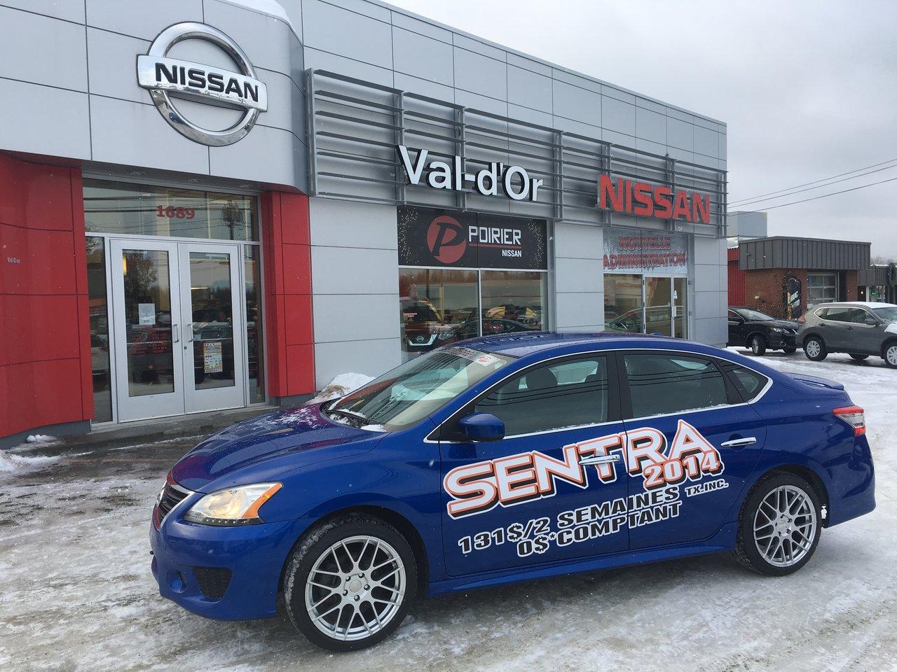 <a href=https://www.valdornissan.com/occasion/Nissan-Sentra-2014.html>https://www.valdornissan.com/occasion/Nissan-Sentra-2014.html</a>

Nissan Sentra SR Bas kilom?trage 2014Essuie-glaces intermittents, Anti-démarreur, Freins ABS, Contrôle de stabilité, Coussin gonflable conducteur, Coussins gonflables latéraux, Lecteur CD, Lecteur MP3, Volant ajustable, Tapis protecteurs, Rétroviseur électrique, Direction assistée, Rétroviseurs chauffants, Coussins gonflables arrière pour la tête, Démarrage sans clé, Antipatinage, Verrous de sécurité pour enfants, Système de surveillance de la pression des pneus, Sièges baquets