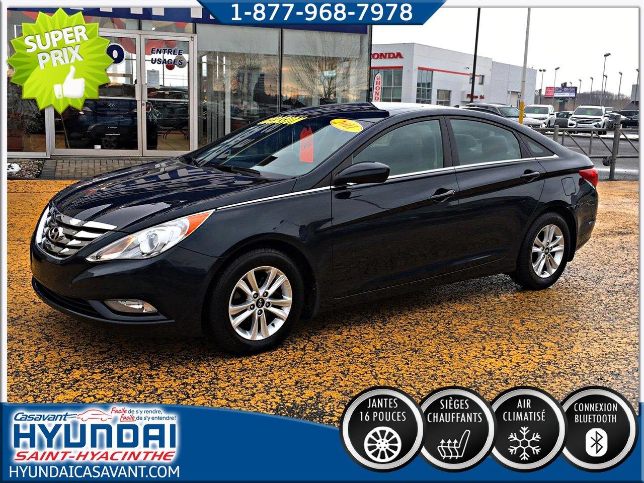 <a href=http://www.hyundaicasavant.com/occasion/Hyundai-Sonata-2011.html>http://www.hyundaicasavant.com/occasion/Hyundai-Sonata-2011.html</a>

Hyundai Sonata ** GLS ** Bas km 2011Régulateur de vitesse, Toit ouvrant, Essuie-glaces intermittents, Freins ABS, Coussin gonflable conducteur, Coussins gonflables latéraux, Lecteur CD, Lecteur MP3, Portes électriques, Vitres électriques, Air climatisé, Commandes audio au volant, Lampes de lecture arrière, Sièges arrières rabattables, Sièges chauffants, Volant ajustable, Tapis protecteurs, Ordinateur de bord, Tout équipé, Direction assistée, Télédéverrouillage, Rétroviseurs chauffants, Banquette arrière divisé, Coussins gonflables arrière pour la tête, Sièges tissu, Freins à disque, Rétroviseurs électriques, Jantes en alliage, Phares antibrouillards, Verrous de sécurité pour enfants, Sièges baquets
