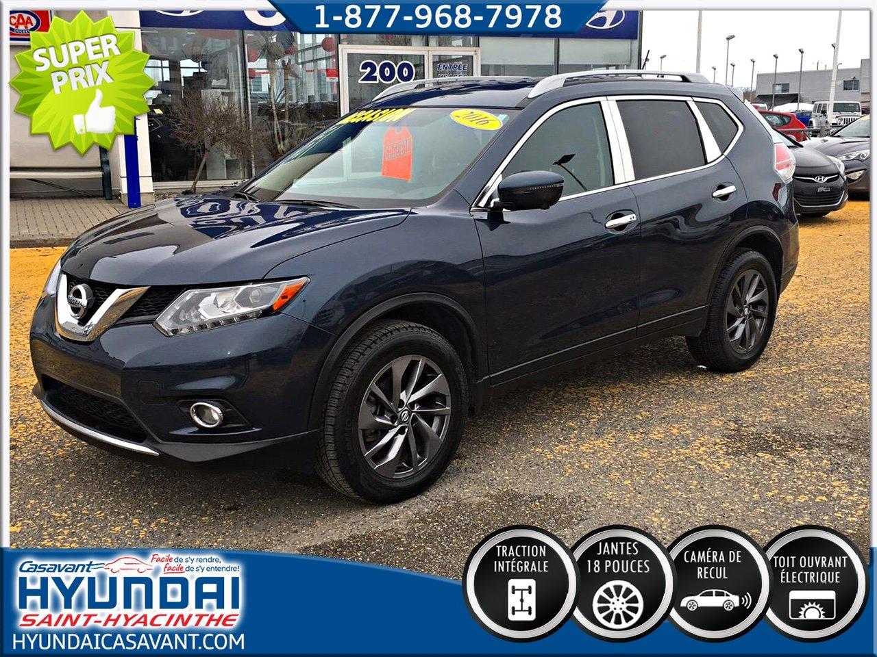 <a href=http://www.hyundaicasavant.com/occasion/Nissan-Rogue-2016.html>http://www.hyundaicasavant.com/occasion/Nissan-Rogue-2016.html</a>

Nissan Rogue SL ** Navigation** Cuir** **Enti?rement ?quip? +++ 2016Régulateur de vitesse, Toit ouvrant, Essuie-glaces intermittents, Freins ABS, Contrôle de stabilité, Coussin gonflable conducteur, Coussins gonflables latéraux, Lecteur CD, Lecteur MP3, Portes électriques, Vitres électriques, Intérieur en cuir, Climatisation deux zones, Commandes audio au volant, Sièges arrières rabattables, Sièges chauffants, Volant ajustable, Tapis protecteurs, Ordinateur de bord, Tout équipé, Caméra de recul, Direction assistée, Télédéverrouillage, Rétroviseurs chauffants, Banquette arrière divisé, Siège à réglage électrique, Coussins gonflables arrière pour la tête, Démarrage sans clé, Freins à disque, Rétroviseurs électriques, Jantes en alliage, Antipatinage, Phares antibrouillards, Verrous de sécurité pour enfants, Système de surveillance de la pression des pneus, Sièges baquets, Prise Auxiliaire, Port USB, Climatiseur automatique