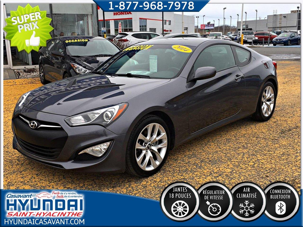 <a href=http://www.hyundaicasavant.com/occasion/Hyundai-Genesis-2014.html>http://www.hyundaicasavant.com/occasion/Hyundai-Genesis-2014.html</a>

Hyundai Genesis Coup? 2.0 L turbo ** Super belle voiture ** Jamais accident?, un seul propri?taire 2014Régulateur de vitesse, Essuie-glaces intermittents, Freins ABS, Contrôle de stabilité, Coussin gonflable conducteur, Coussins gonflables latéraux, Lecteur CD, Lecteur MP3, Portes électriques, Vitres électriques, Air climatisé, Commandes audio au volant, Sièges chauffants, Volant ajustable, Tapis protecteurs, Ordinateur de bord, Tout équipé, Volant gainé de cuir, Direction assistée, Télédéverrouillage, Rétroviseurs chauffants, Freins à disque, Rétroviseurs électriques, Jantes en alliage, Antipatinage, Phares antibrouillards, Sièges baquets, Prise Auxiliaire, Port USB