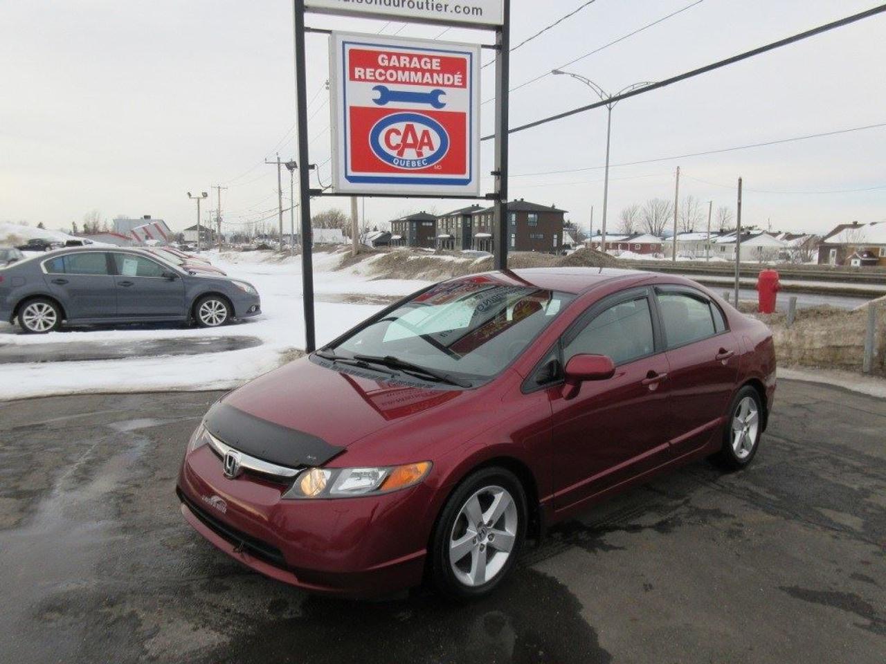 <a href=https://www.maisonduroutier.com/occasion/Honda-Civic-2008.html>https://www.maisonduroutier.com/occasion/Honda-Civic-2008.html</a>

Venez vivre une experience dachat sans pression!  La Fiabilite et leconomie dessence dune Honda Civic !! Seulement 147 500 km certifié , tres bien équipé avec air climatisé, groupe electrique, mags, regulateur de vitesse, etc... Inspection mecanique complete fait ici meme avant livraison et Financement disponible sur place ou en ligne au www.maisonduroutier.com    Pour infos ou rendez-vous , 1-888-635-0656 ou par texto en tout temps a Sébastien Vermette 418-882-7139 ou Jonathan Grondin 418-569-9565 . Membre A.M.V.O.Q. et recommandé Caa-Quebec , nous sommes en affaires depuis 1978 a vous offrir un service irreprochable, toujours au meilleur prix !  Suivez nous sur Facebook pour voir nos nouveautés.