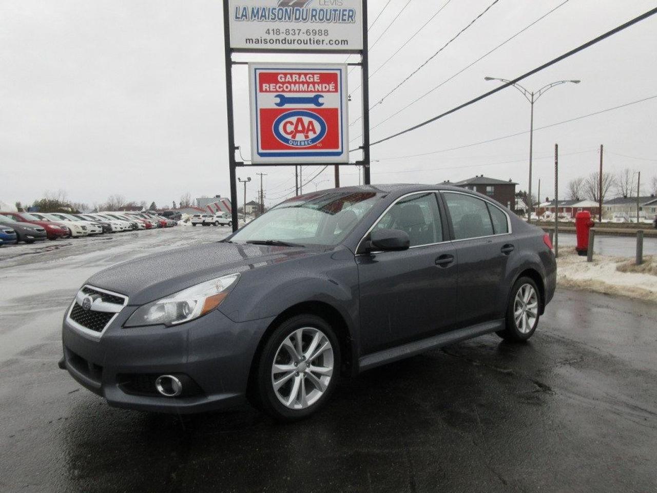<a href=https://www.maisonduroutier.com/occasion/Subaru-Legacy-2014.html>https://www.maisonduroutier.com/occasion/Subaru-Legacy-2014.html</a>

Venez vivre une experience dachat sans pression !  La fiabilite et la conduite securitaire de la traction integrale Subaru. Jamais accidenté avec rapport carproof en main. Tres bien équipé et inspection mecanique complete fait ici meme avant livraison. Financement facile et rapide sur place .     Pour infos ou rendez-vous 1-888-635-0656 ou par texto en tout temps a Sébastien Vermette 418-882-7139 ou Jonathan Grondin 418-569-9565 .Membre A.M.V.O.Q et recommandé Caa-Québec , nous sommes en affaires depuis 1978 a vous offrir un service irreprochable, toujours au meilleur prix!   Suivez nous sur Facebook pour voir nos nouveautés.