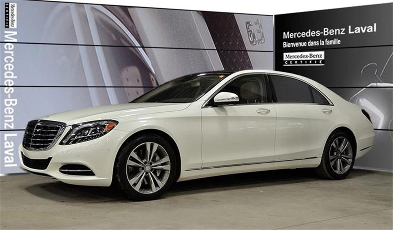 <a href=https://www.mercedes-benzlaval.com/occasion/MercedesBenz-S550-2014.html>https://www.mercedes-benzlaval.com/occasion/MercedesBenz-S550-2014.html</a>

CERTIFIE!S550 LONG WHEEL BASE 4MATIC, PEINTURE METALLISEE, CUIR BEIGE SOIE/BRUN ESPRESSO, SIEGES AVANT CLIMAT-CONFORT ET MULTICONTOUR, CAMERA A 360 DEGRES, ENSEMBLE AVANCE DAIDE A LA CONDUITE, DISCTRONIC PLUS, PRE-SAFE BRAKE.Cette 2014 S550 4MATIC Long wheel base vous offre toutes ces options en plus des équipements de mise de Mercedes-Benz! Cette voiture Certifiée vous est offerte à partir de 0.9% dintérêt et une protection étoile de 2 ans/120,000km doit être vu en personne! Venez chez Mercedes-Benz de Laval dès aujourdhui pour un essai routier!