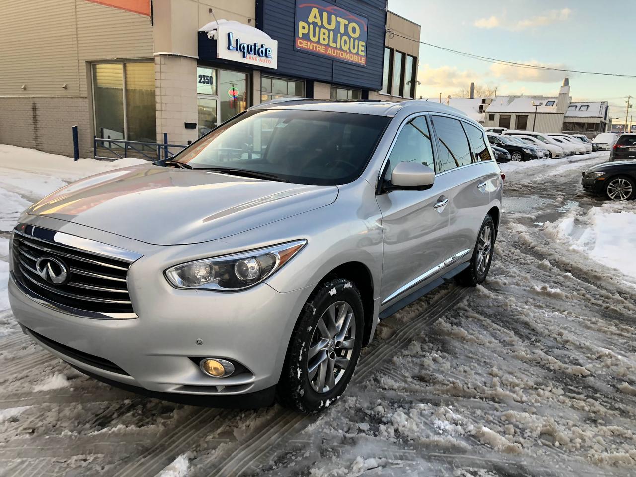<a href=https://www.autopublique.ca/occasion/Infiniti-Jx35-2013.html>https://www.autopublique.ca/occasion/Infiniti-Jx35-2013.html</a>

INFINITI JX35 2013 COMPLETEMENT EQUIPÉ...CUIR, TOIT, NAV (GPS) CAMERA DE RECUL ET CAMERA 360. DVD APPUI TETE.  TRACTION INTEGRALE.
RETOUR DE LOCATION INFINITI.

Nos sites situés à Laval et Mirabel vous offrent tous les soins requis pour votre nouveau véhicule sous un même toit : Mécanique  à taux réduit si vous achetez un véhicule chez nous, des rabais sur lesthétique ainsi la teinte de vitres, débosselage sans peinture, carrosserie, remplacement de pare-brise et bien plus.

Tous nos véhicules ont un rapport dinspection détaillé, sont soigneusement préparés.

Nous vous offrons le financement 1ère, 2ème et 3ème chance au crédit ainsi que la politique du meilleur prix garanti !
Approbation rapide par notre site web autopublique.ca ou par telephone. 1ere, 2e, 3e chance au credit. Aucun cas refusé. Dépot peut être requis dans certains cas.
Osez comparer. Avant dacheter venez rencontrer notre personnel dynamique dans un environnement sans pression. Notre mission est de vous trouver le véhicule de votre choix, selon vos critères ! Si nous ne lavons pas, nous pouvons vous le trouver ! Frais de préparation en sus
Les deux commerces étant situé sur Cure Labelle, notre accessibilité est facile et rapide.Par lautoroute 440, autoroute 640, autoroute 15 et autoroute 13. Tous les chemins mènent a Auto Publique. Avec vous, sur la route de la vie !

Nous vendons et achetons toutes les marques de vehicules, dont Audi, BMW, Chevrolet, Chrysler, Ford, GM, GMC, Hyundai, Kia, Honda, Fiat, Smart, Mercedes, Mercedes Benz, Toyota, Range Rover, Land Rover, Volvo, Volkswagen, et encore plus.

Se habla Español !