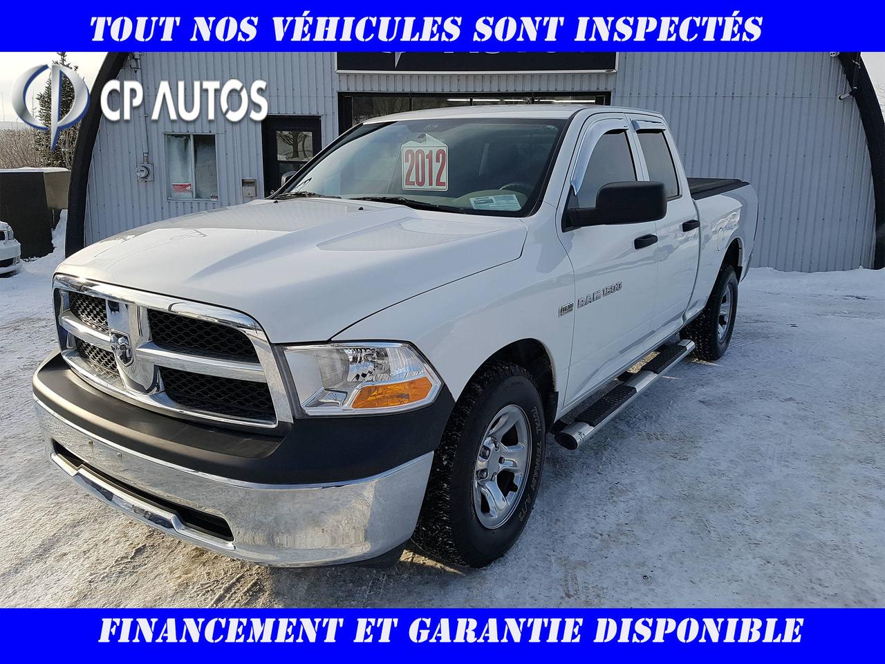 <a href=https://www.cpautos.ca/occasion/RAM-1500-2012.html>https://www.cpautos.ca/occasion/RAM-1500-2012.html</a>

WWW.CPAUTOS.CA - FINANCEMENT 99$/SEMAINES TAXES INCLUSES - Chez C.P. Autos tous nos véhicules sont inspectés minutieusement. Nous offrons plusieurs plans de financement avantageux sur un vaste inventaire de plus de 100 véhicules de toutes marques et modèles.Une garantie avantageuse est disponible sur place, vous offrant ainsi lassurance dun véhicule doccasion sans tracas.Nous sommes constamment à la recherche de véhicules doccasion, passez nous voir nous vous offrirons une évaluation gratuite pour votre véhicule.Pour plus dinformations sur un de nos modèles, rejoignez Pierre et il se fera un plaisir de répondre à vos besoins et ainsi vous offrir un service à la hauteur de vos attentes.Merci de magasiner chez C.P Autos LA référence en véhicule doccasion dans la grande région de Québec. -- www.cpautos.ca ----96 ROUTE PRESIDENT-KENNEDY NORD VALLÉE-JONCTION G0S 3J0 À SEULEMENT 25 MINUTES DES PONTS DE QUEBEC À LA SORTIE 81 SUR LAUTOROUTE 73 - 1-855-203-1192 C.P. AUTOS-- !