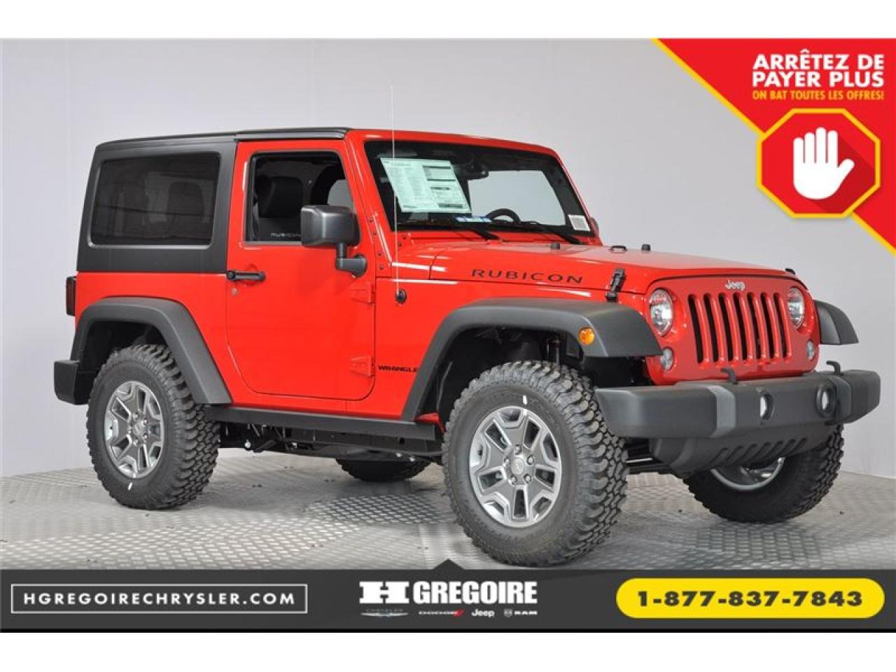 Used 2017 Jeep Wrangler Rubicon 4x4 A/c for sale in St-Jérôme, QC