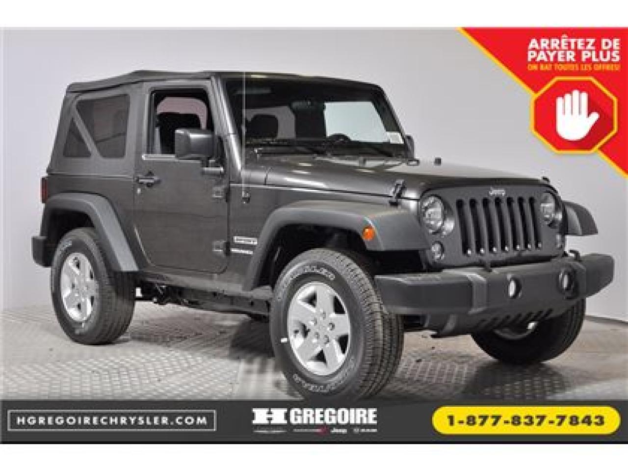 Used 2017 Jeep Wrangler Sport S 4x4 Cruise for sale in St-Jérôme, QC